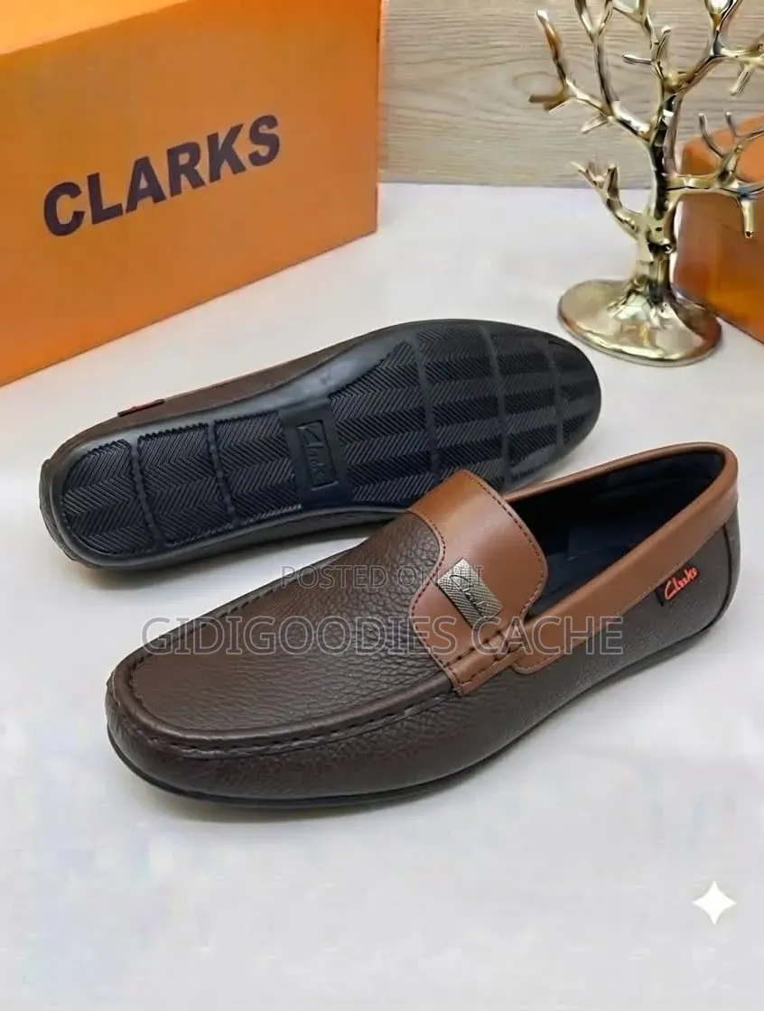 Clarks Leather Driving Loafers Brown/Black 40-46