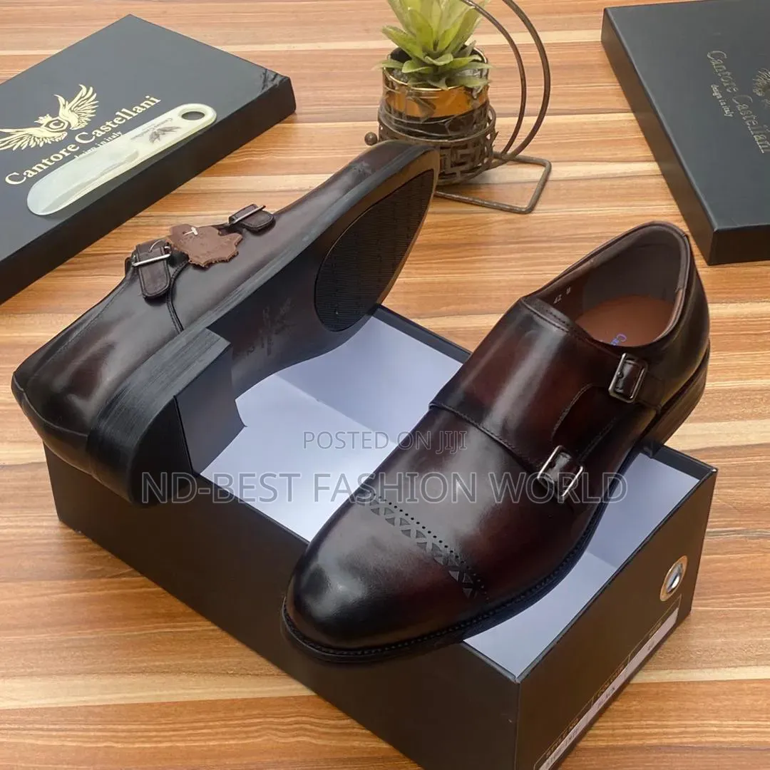 Double Buckle Italian Leather Shoe