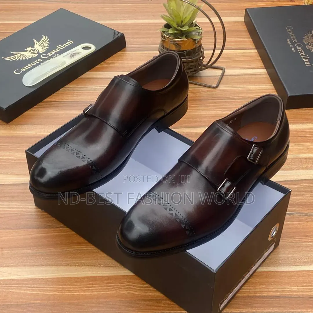 Double Buckle Italian Leather Shoe