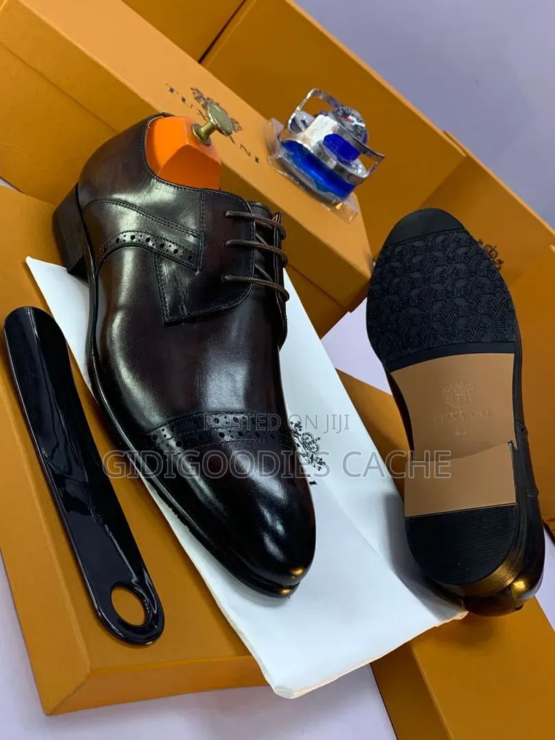 Tuxvani Cap-Toe Brogue Oxford Dress Shoes Size 40-46
