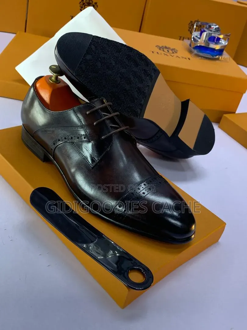 Tuxvani Cap-Toe Brogue Oxford Dress Shoes Size 40-46