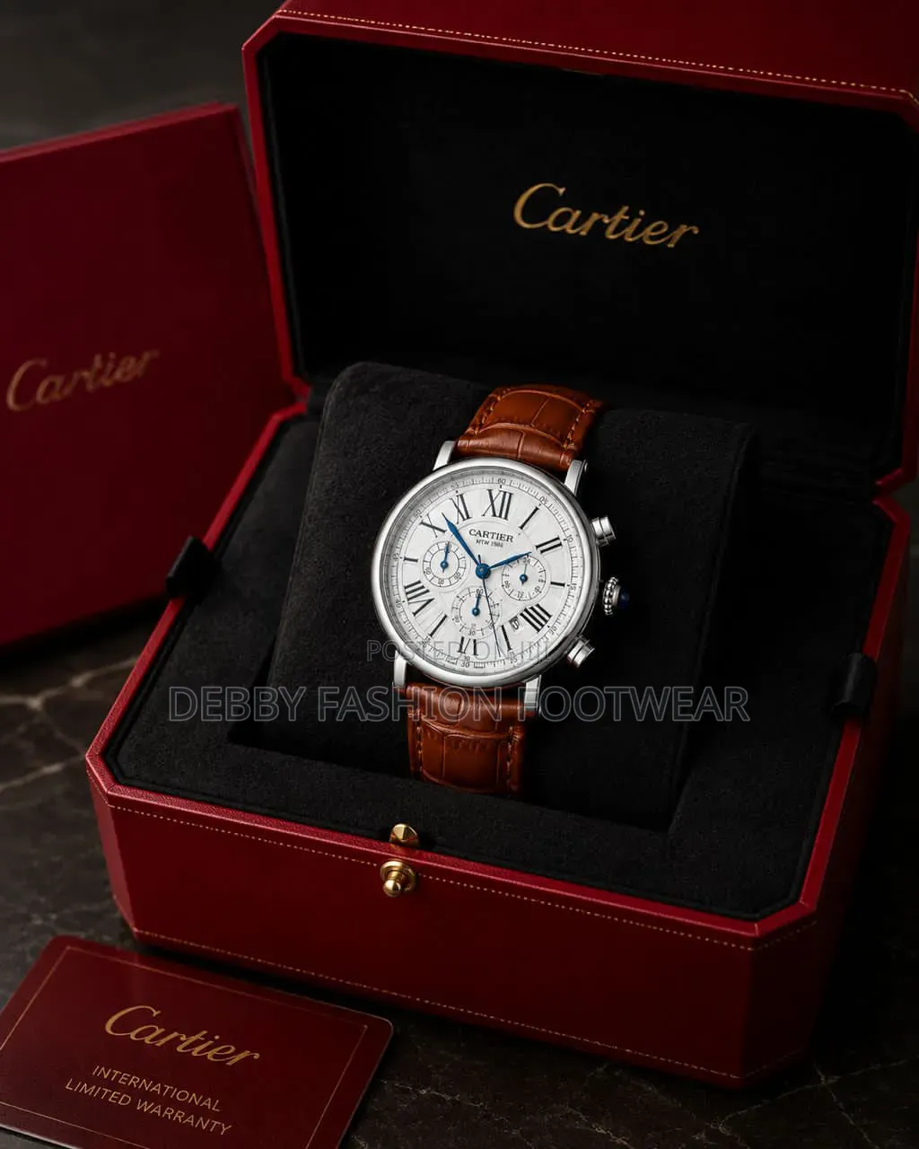 Luxury, Bold, and Timeless Cartier Chronograph Leather Watch