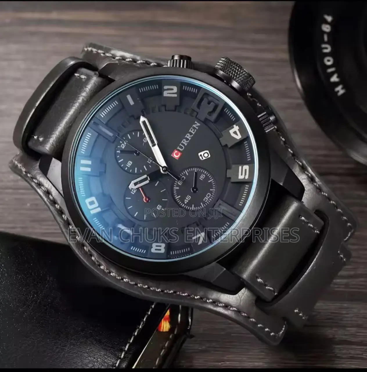 Curren Leather Stainless Steel Watch Head