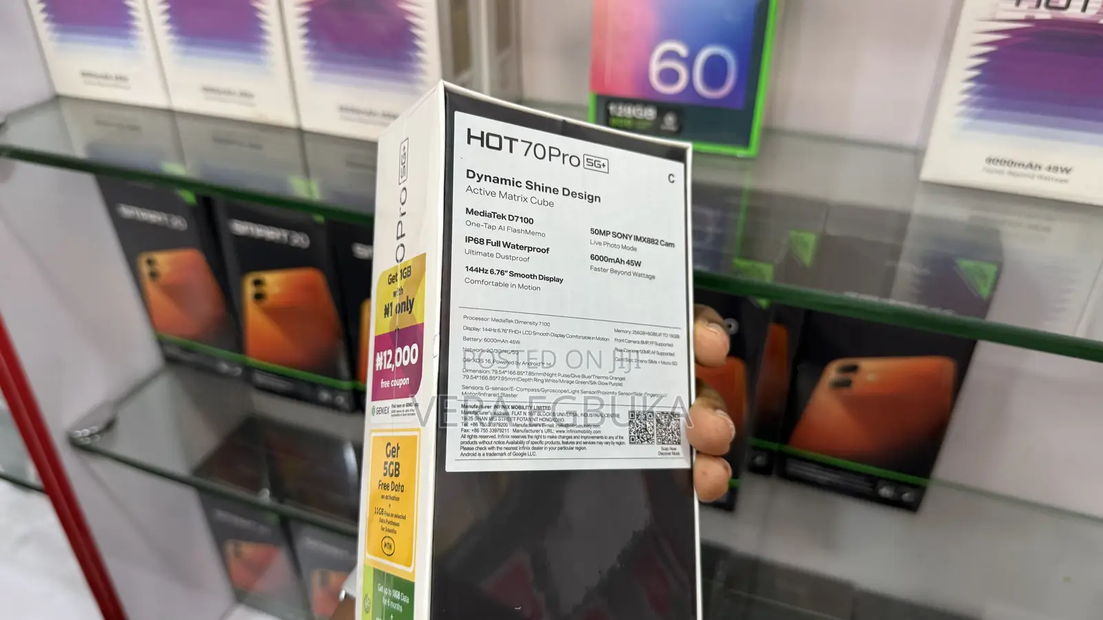 New Infinix Hot 70 Pro 5G+ 256 GB
