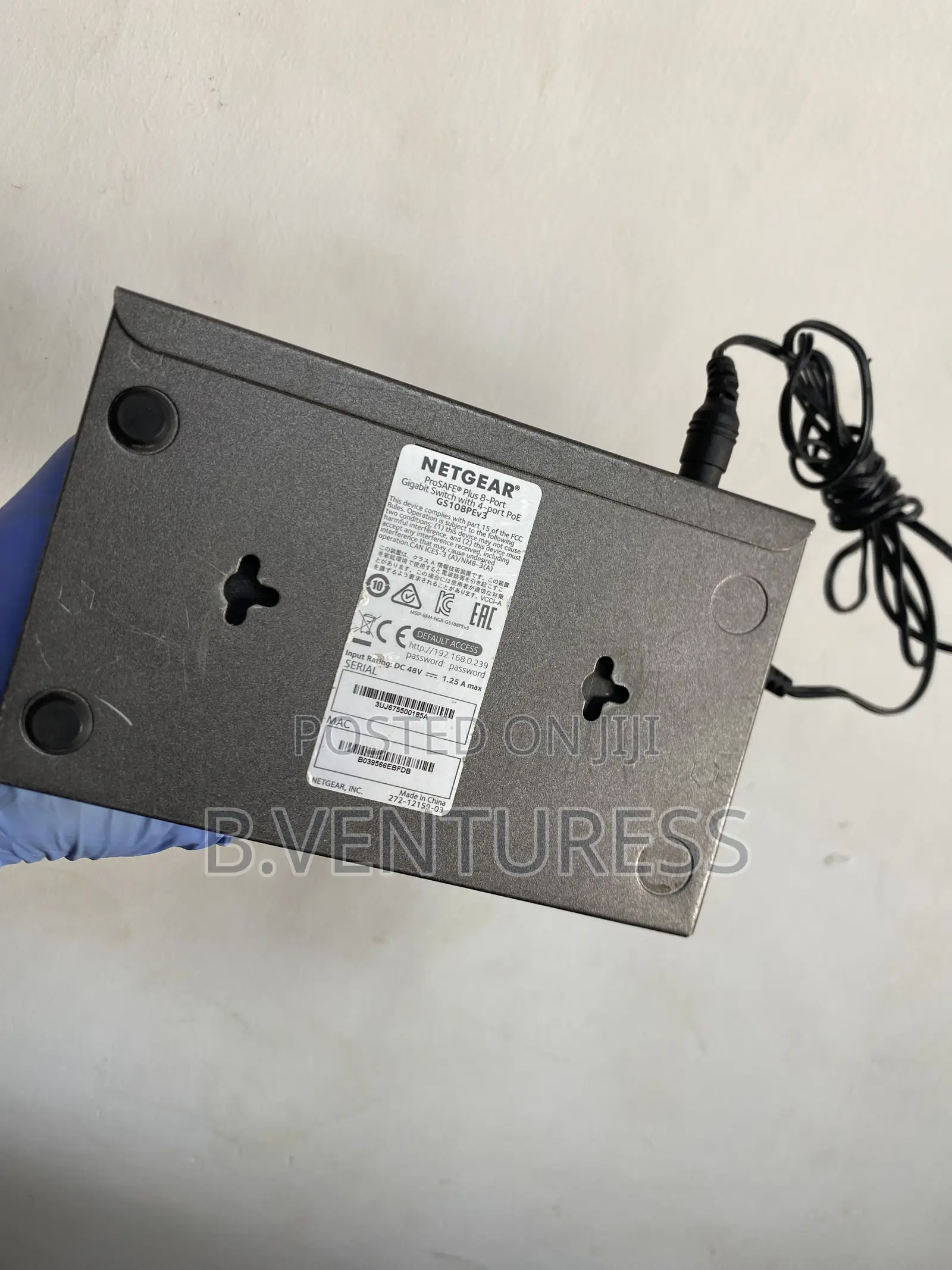 NetGear ProSafe Plus GS108PE 8-Port Gigabit Ethernet Switch