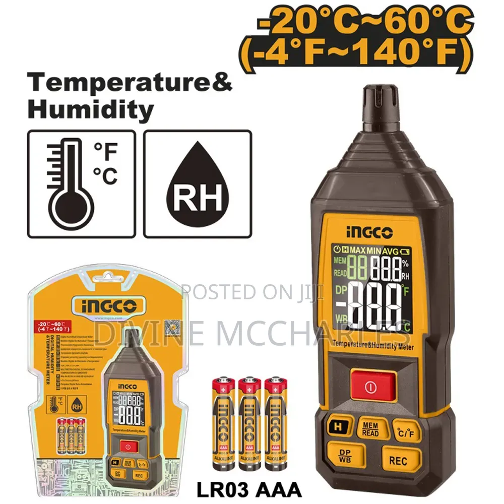 Ingco Digital Humidity and Temperature Meter HETHT031