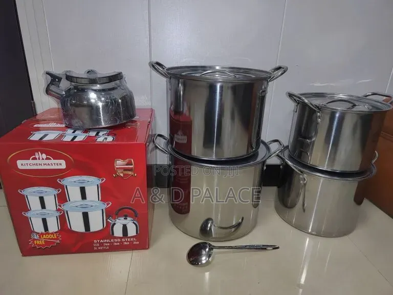 5in1 High Quality Tall Soup Bucket Stock Pot With 3l Whistle Kettle