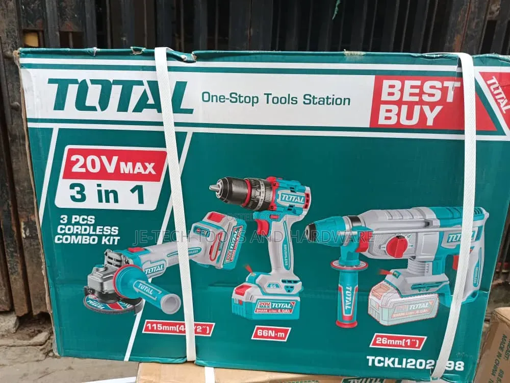 Total Tools 20V 3-in-1 Cordless Combo Kit (Model TCKLI2020298)