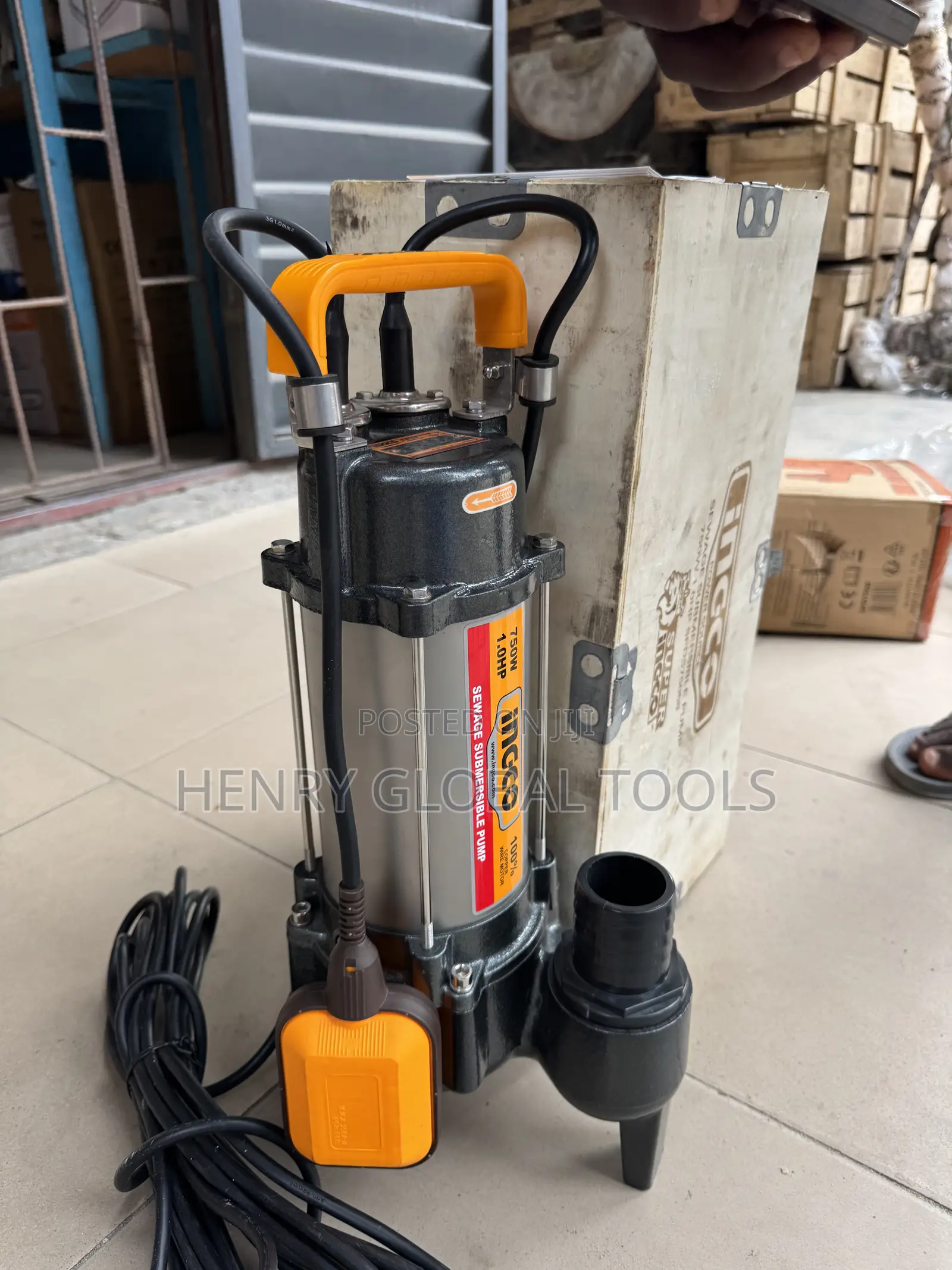Brand New INGCO Sewage Submersible Water Pump – 750W (1HP)