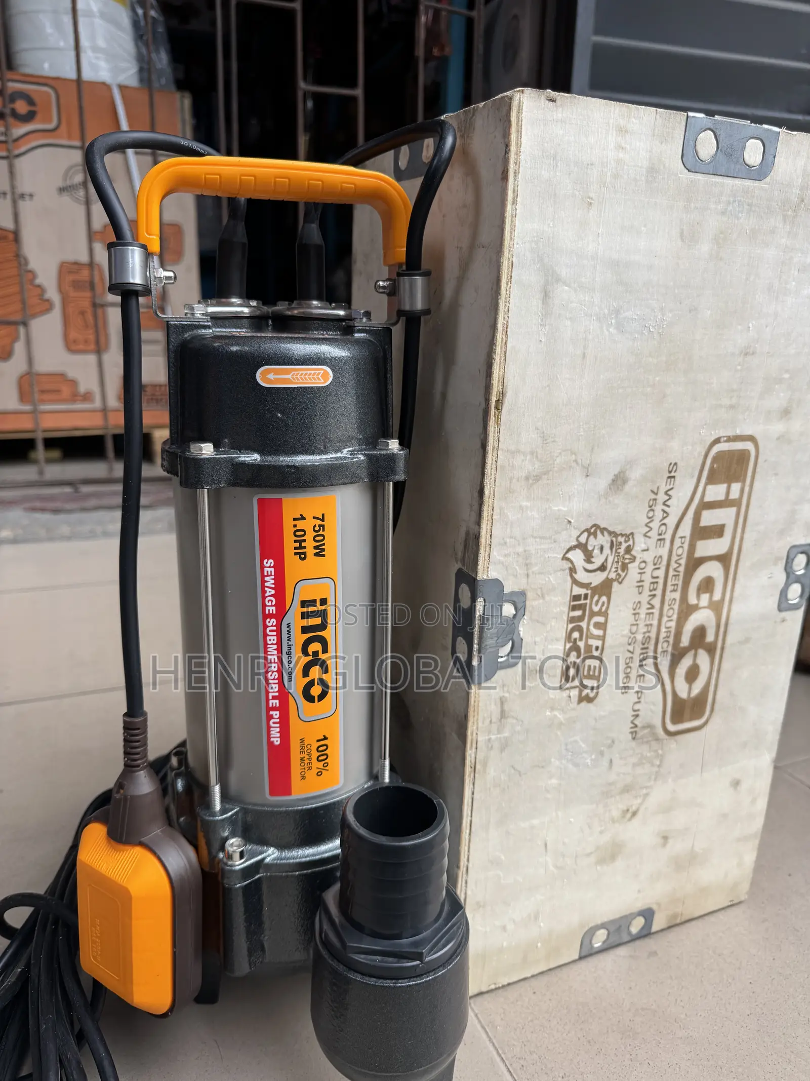 INGCO 750W / 1HP Sewage Submersible Pump –