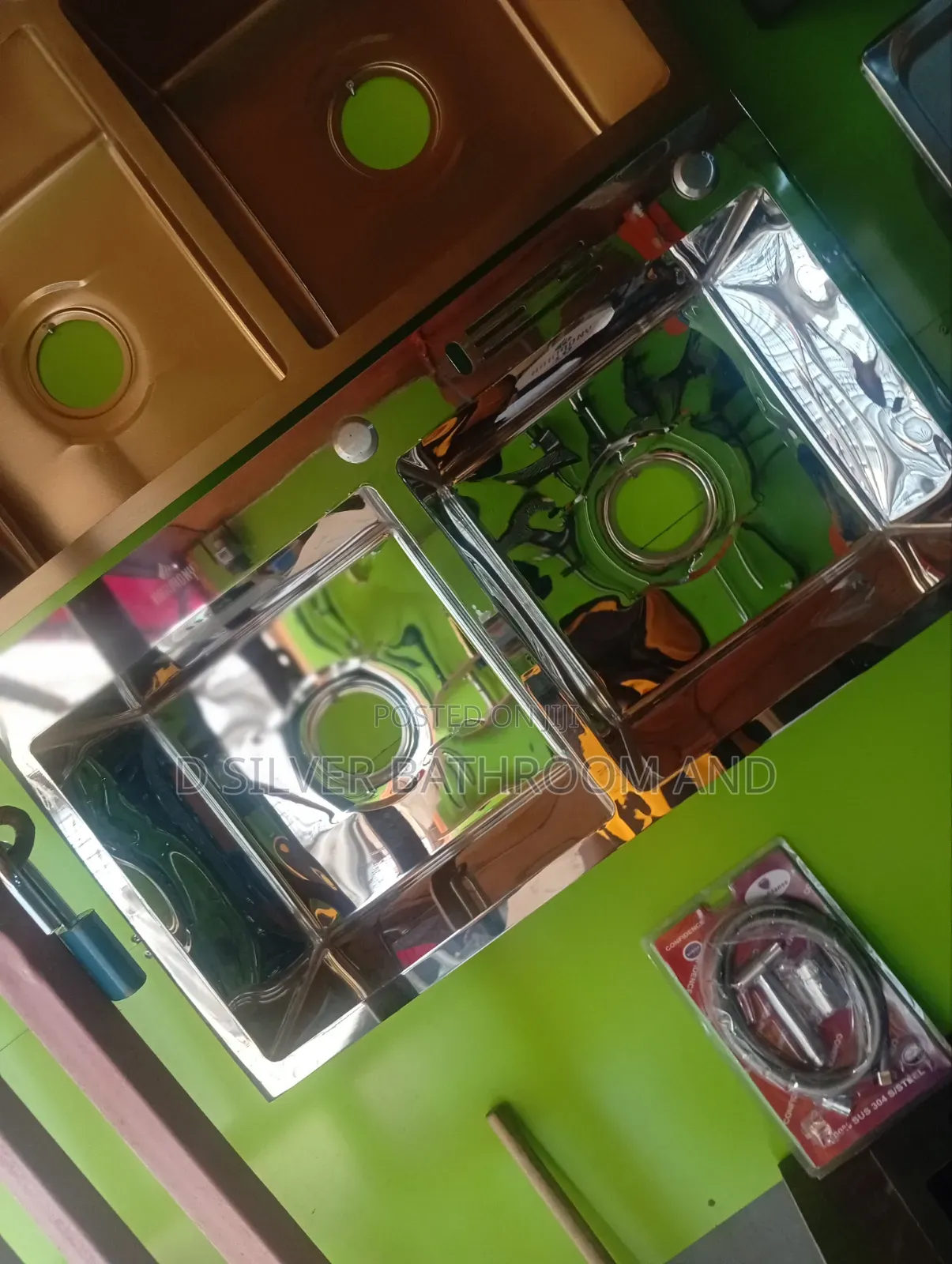 Double Bowl Stainless Steel Kitchen Sink With Drainer