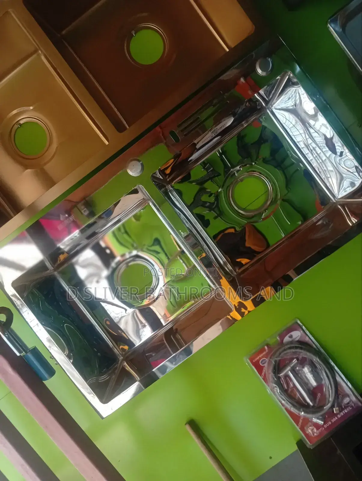 Double Bowl Stainless Steel Kitchen Sink With Drainer