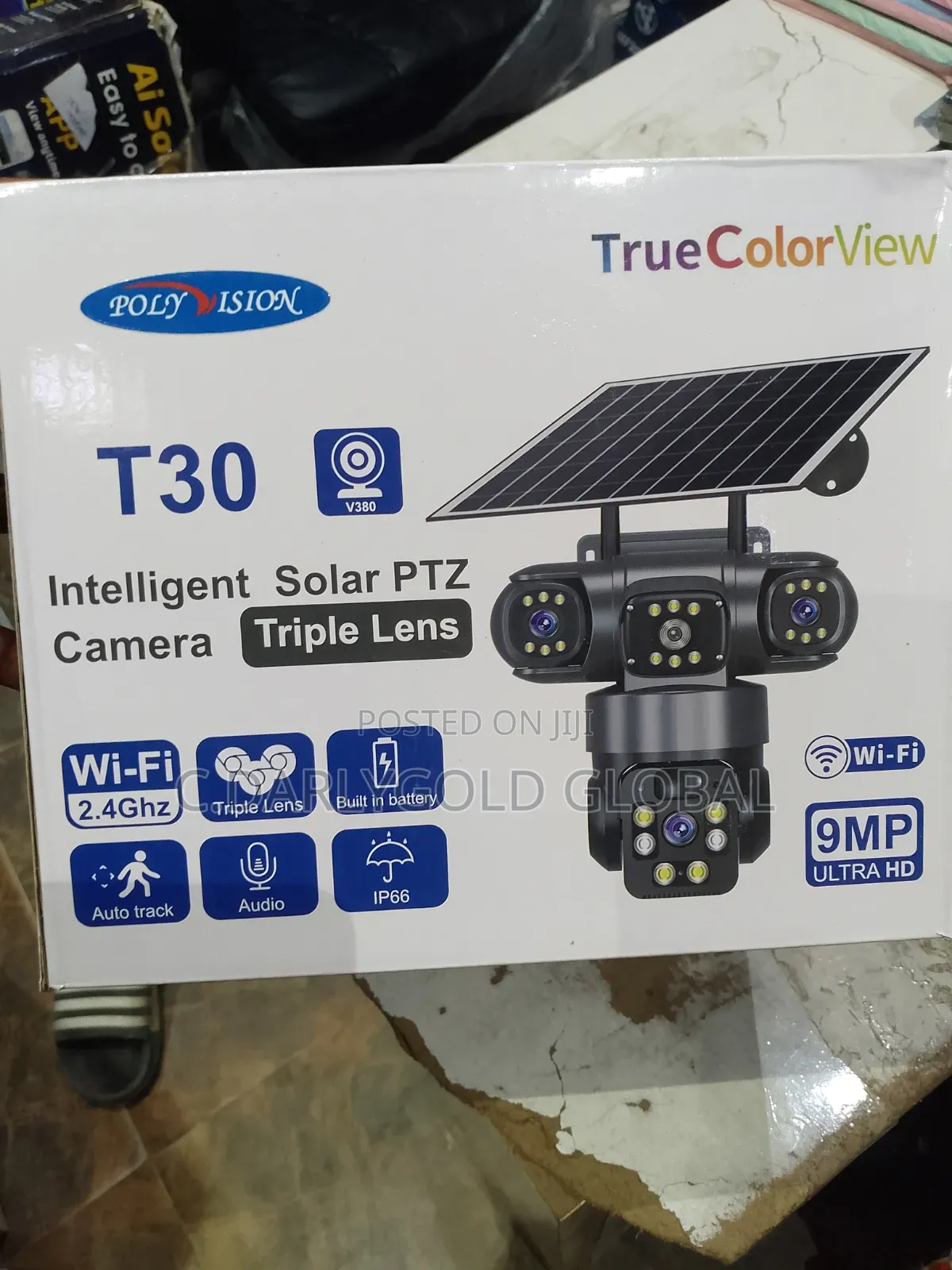 Solar Camera 3lens WiFi Connection