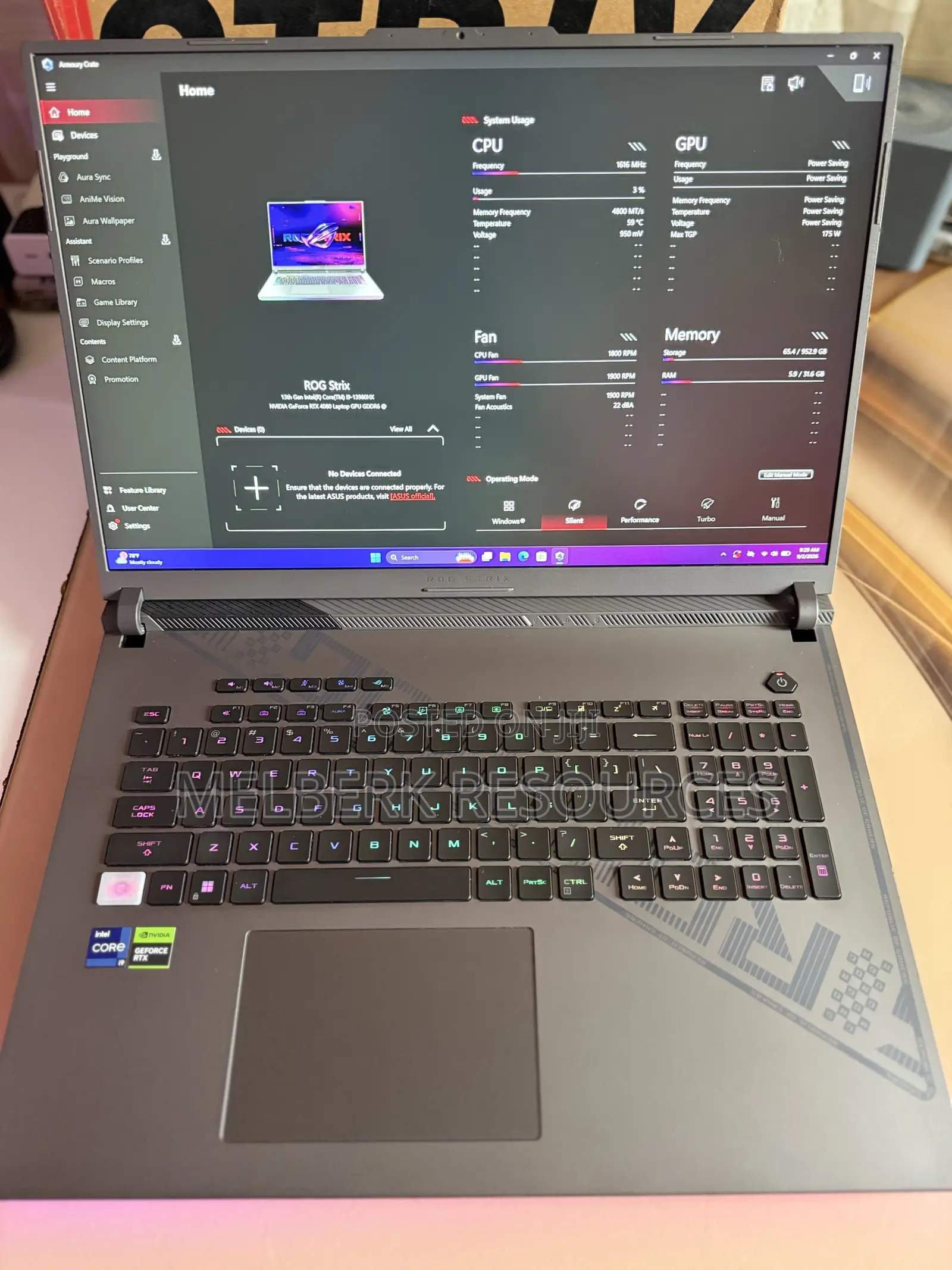 Laptop Asus ROG Strix G18 32GB Intel Core i9 SSD 1T