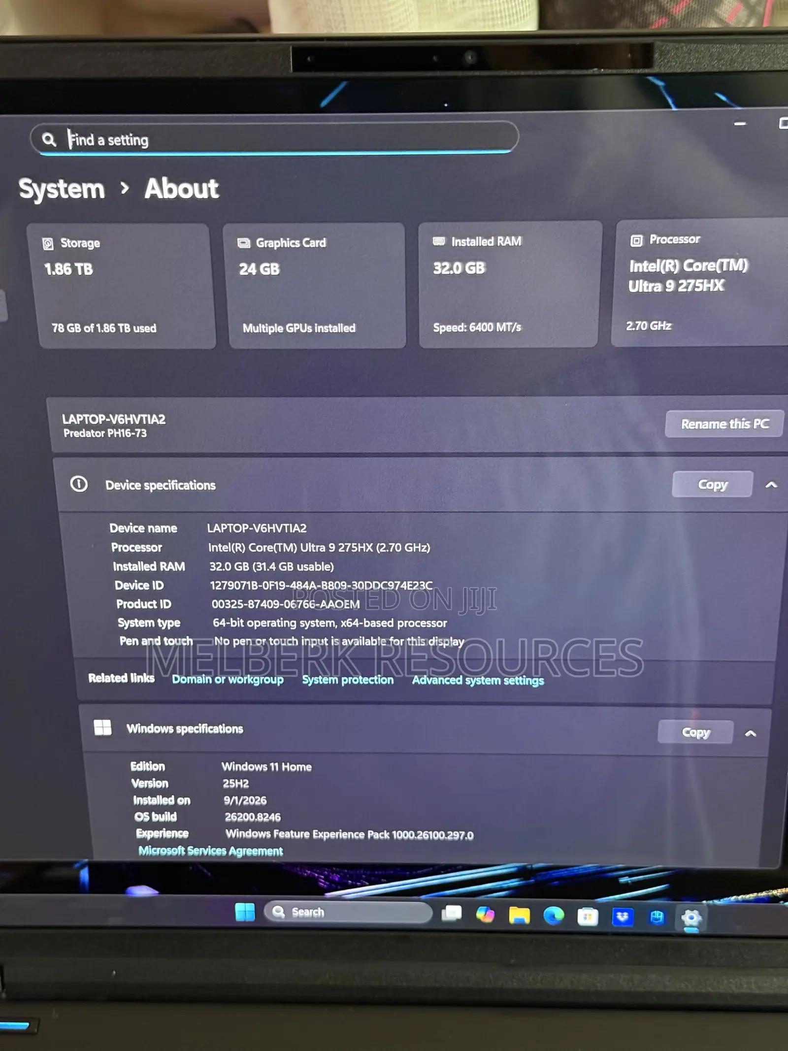 New Laptop Acer Predator Helios Neo 16 32GB Intel Core Ultra 9 SSD 2T