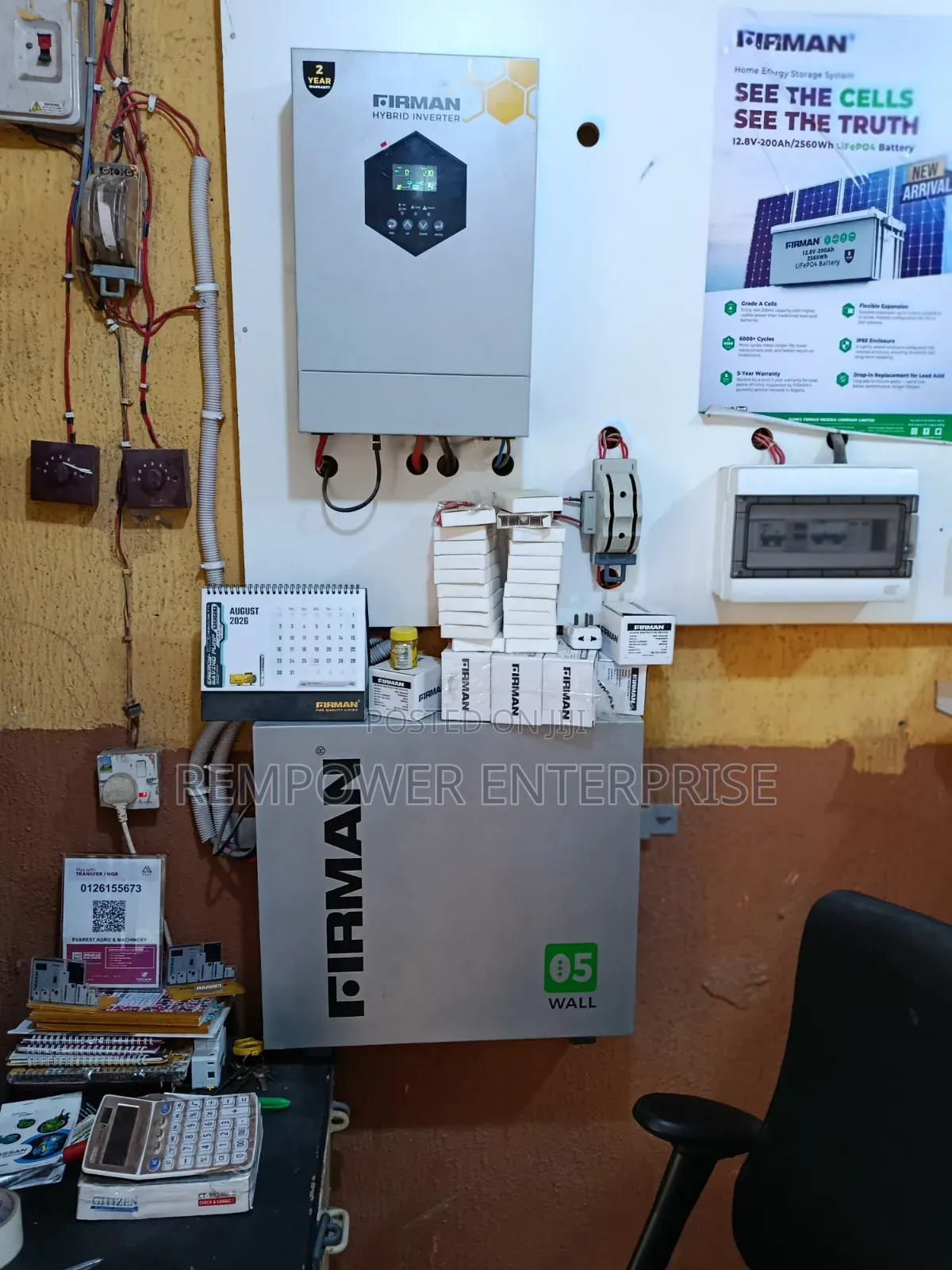Firman 5kva Inverter and 5killowatts Battery