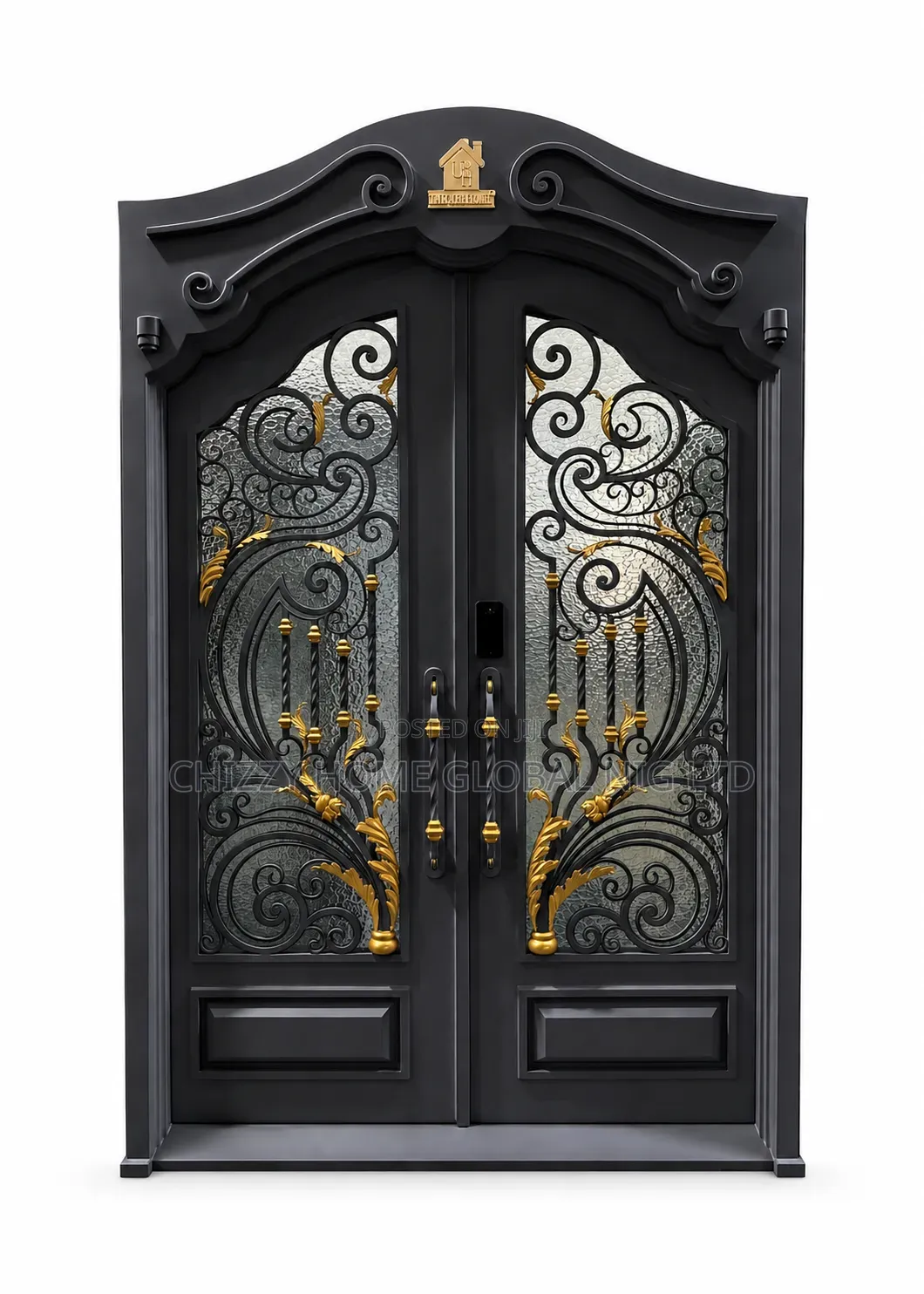 100mm Thick Executive Armored Entrance Door With Glass 7ft by 5ft
