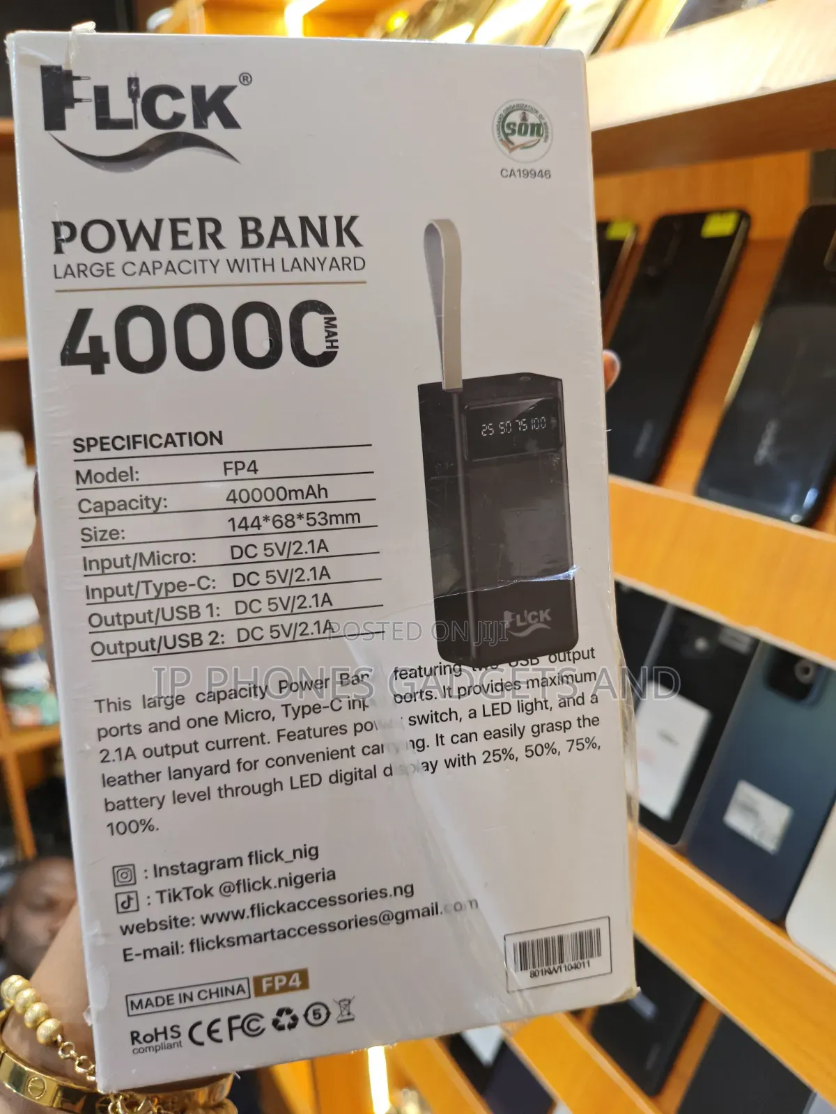 Flick FP4 40000mAh Large Capacity Power Bank