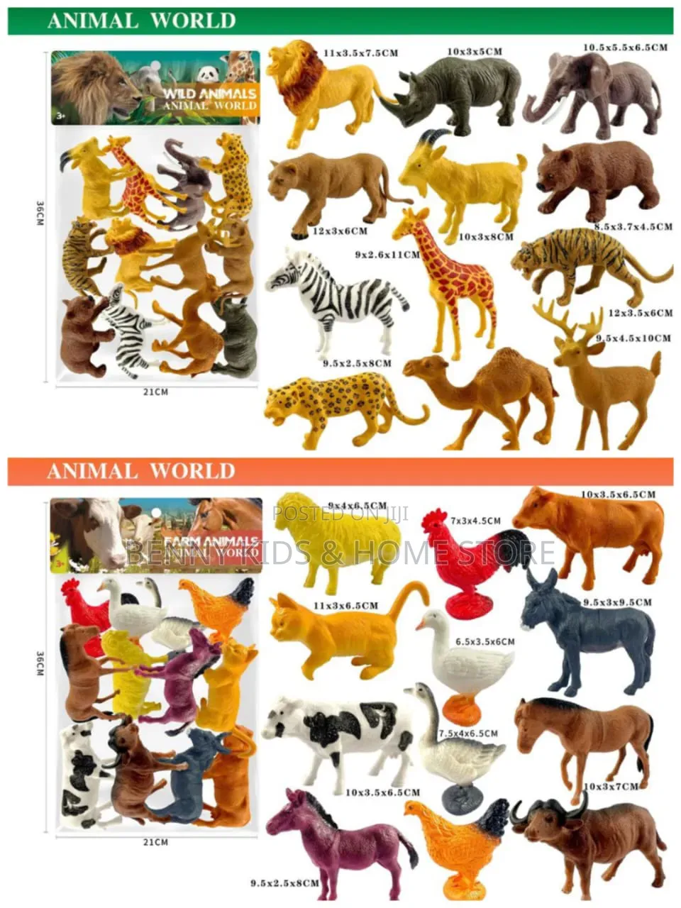 🦁🐘 Animal World Educational Toy Set – Learn, Play & Discover! 🦖🦋🐄