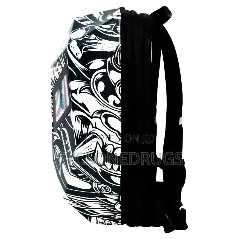 Loy Bags Black LED Backpack 19", Animated Digital Backpack