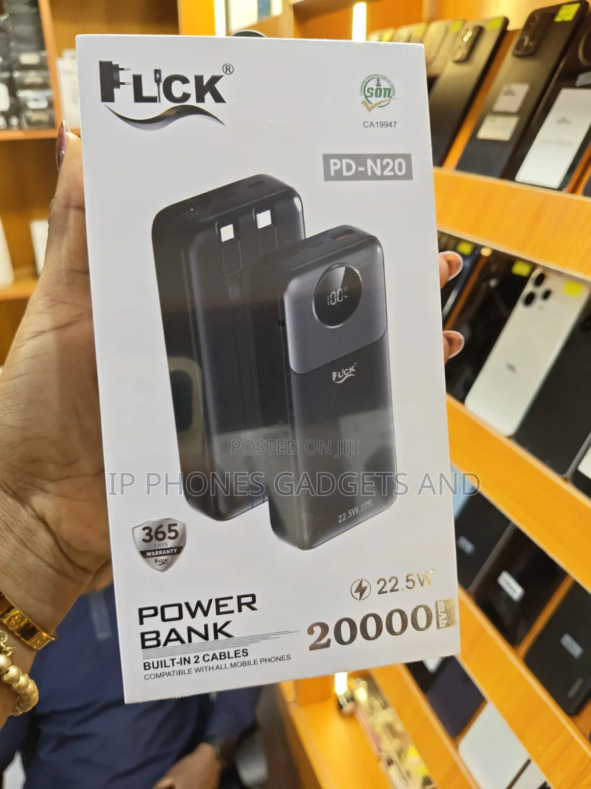 Flick PD-N20 20000mAh Power Bank (22.5W)