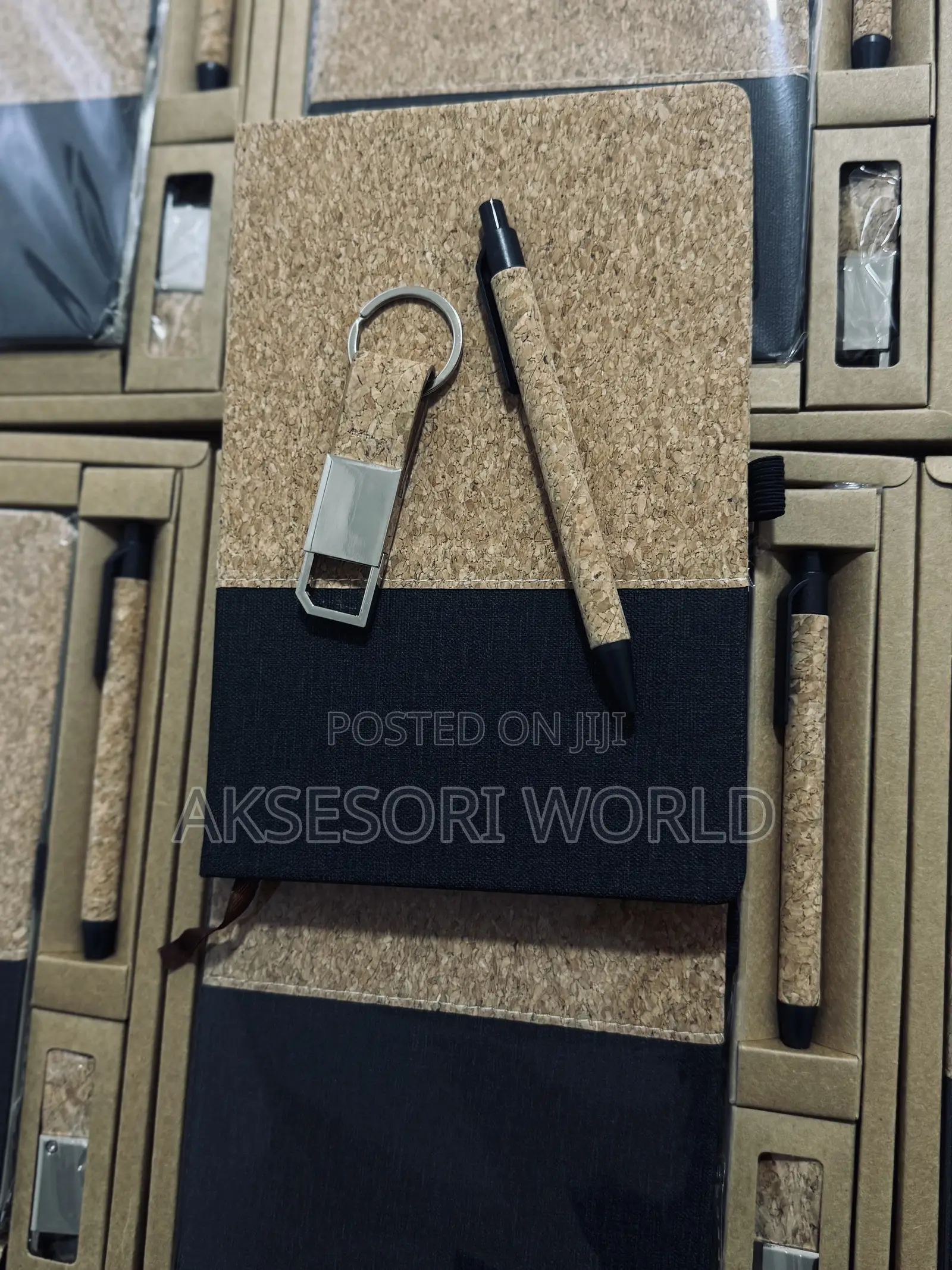 Eco-Friendly Cork A5 Notebook Pen Key Holder Corporate Set