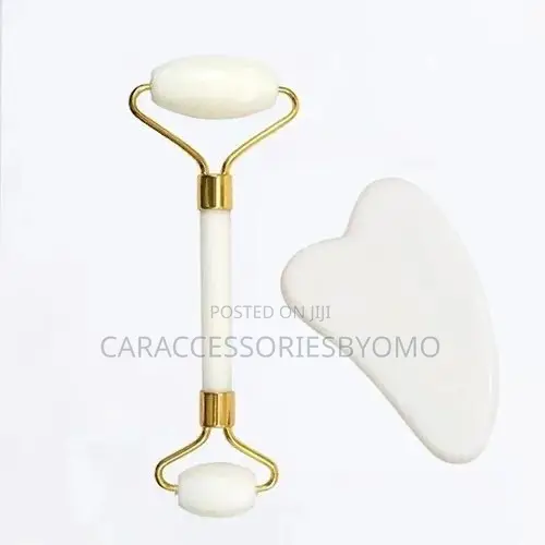 Jade Roller and Gua Sha Face Set for Facial Massage