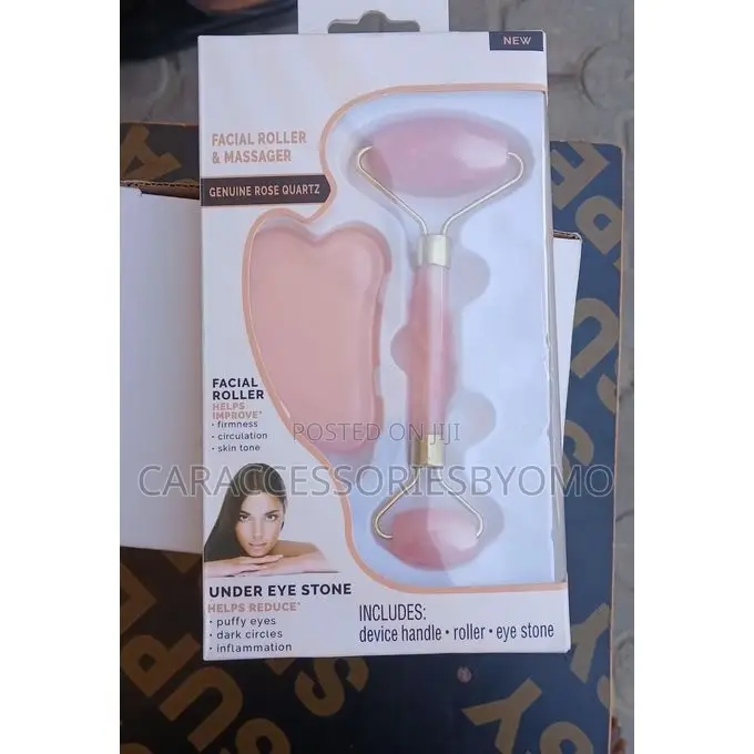 Jade Roller and Gua Sha Face Set for Facial Massage