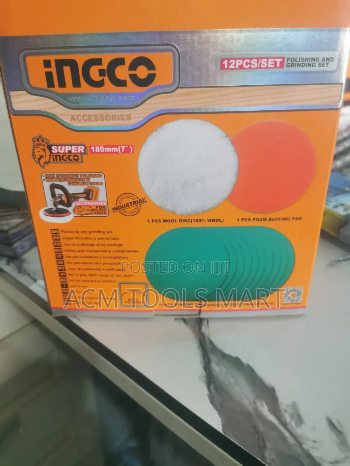 INGCO APG18012 12PCS 180mm Polishing & Grinding Set