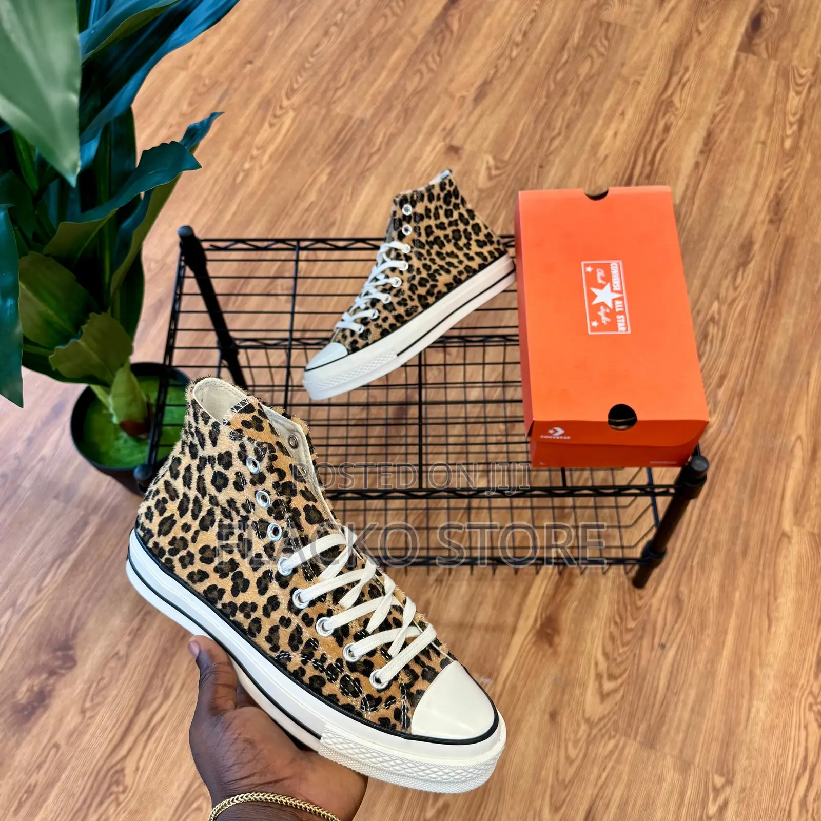 High Quality Converse Chuck Taylor 70 Plus Hi Leopard Print Sneakers