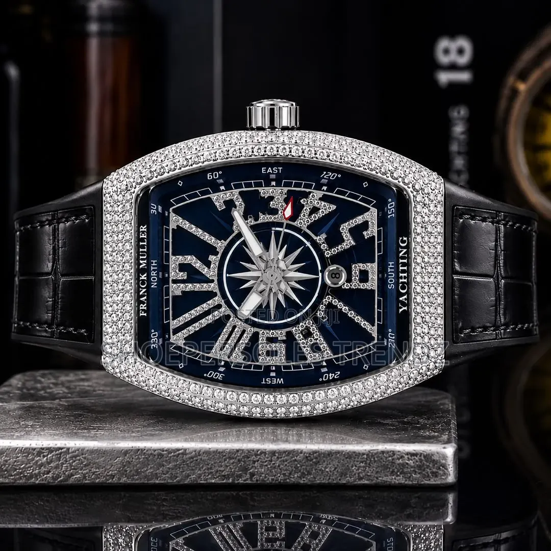 Men Lux Stoned Leather Watch