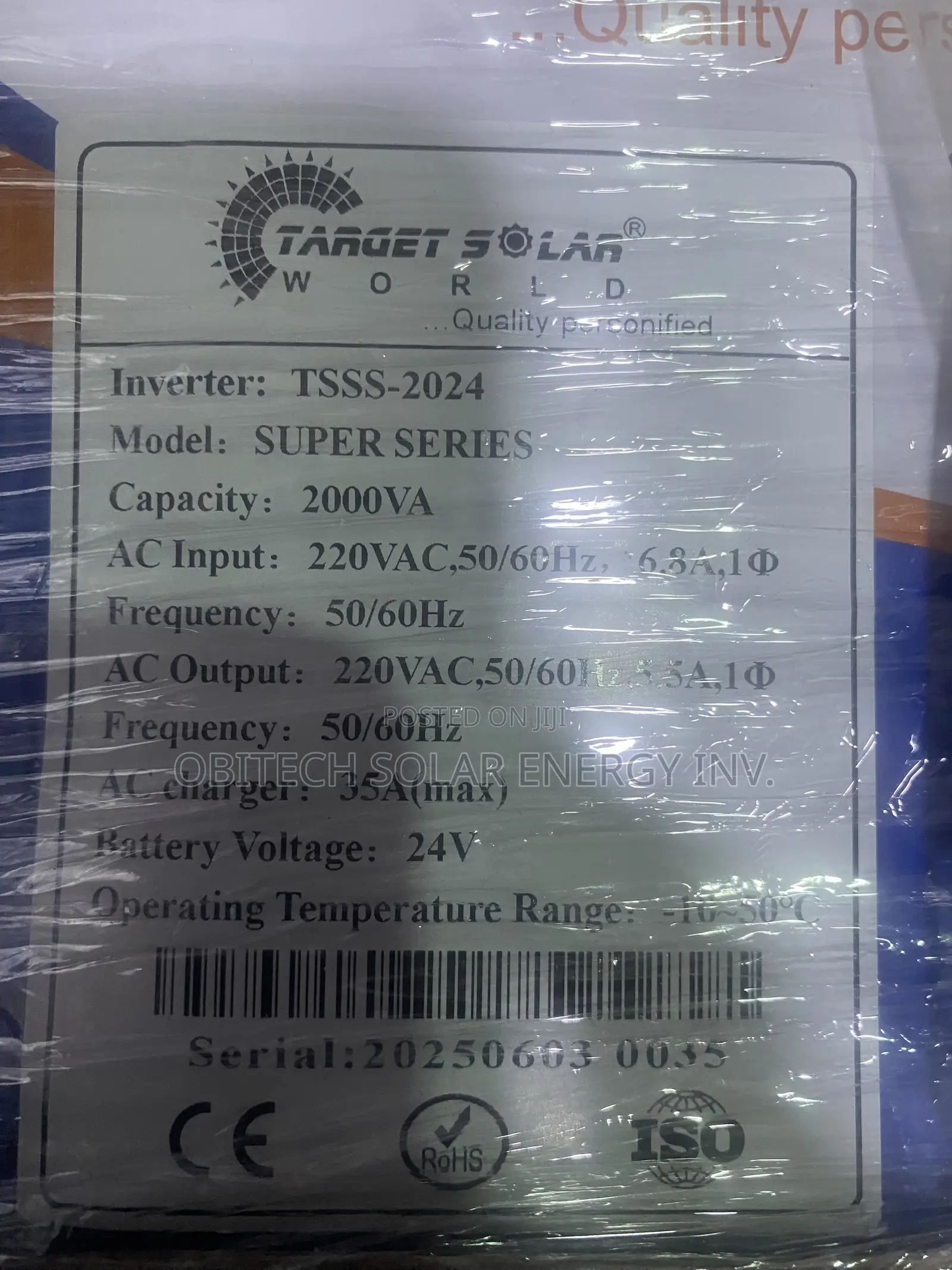 2kva 24v Non Hybrid Solar Inverter