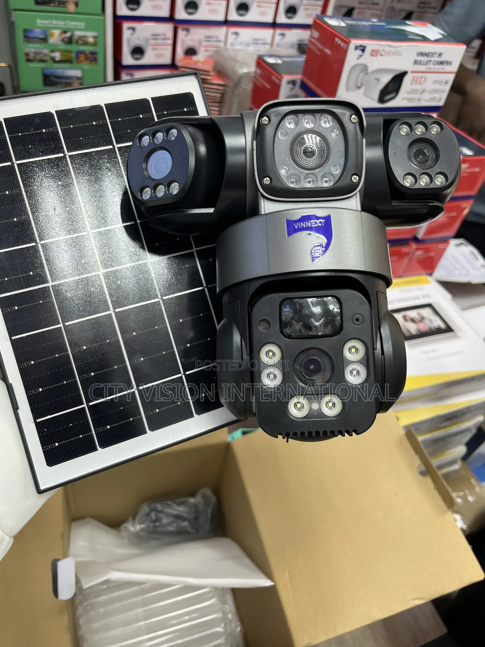 Triple-Lens Pan-Tilt-Zoom (PTZ) Security Camera