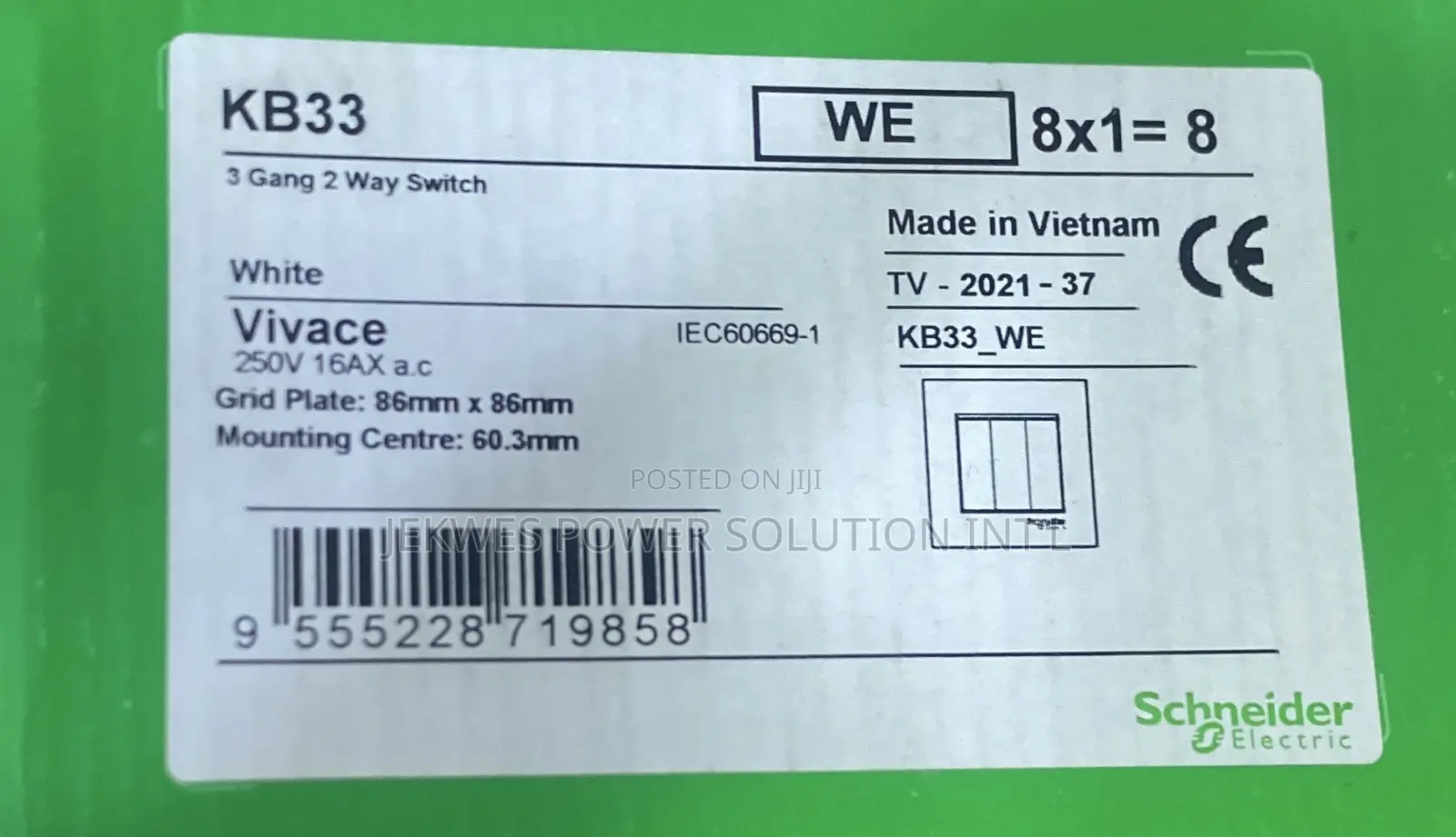 Original 3Gang 2 Way Switch Schnider