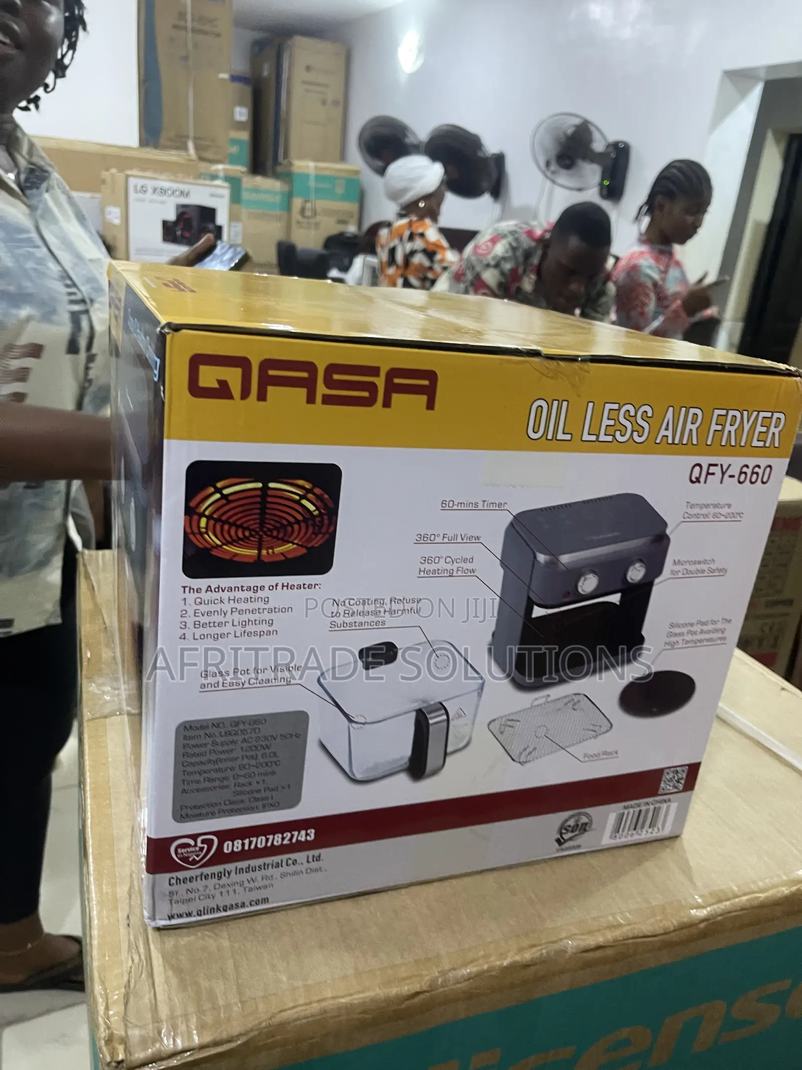 Qasa 6L Air Fryer for Chicken, Fries & More