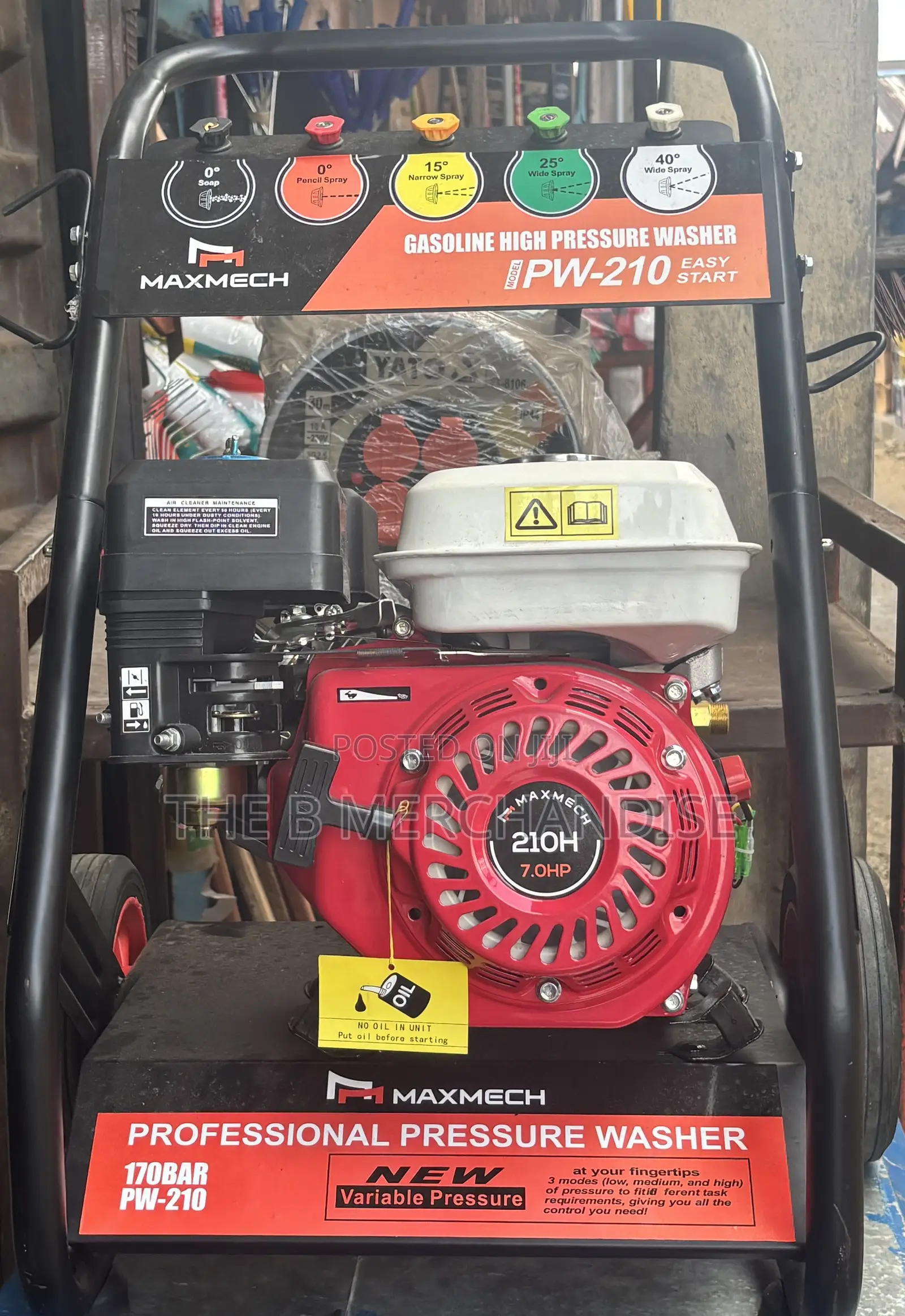 Maxmech PW-210 Gasoline (Petrol) High-Pressure Washer(2466psi)