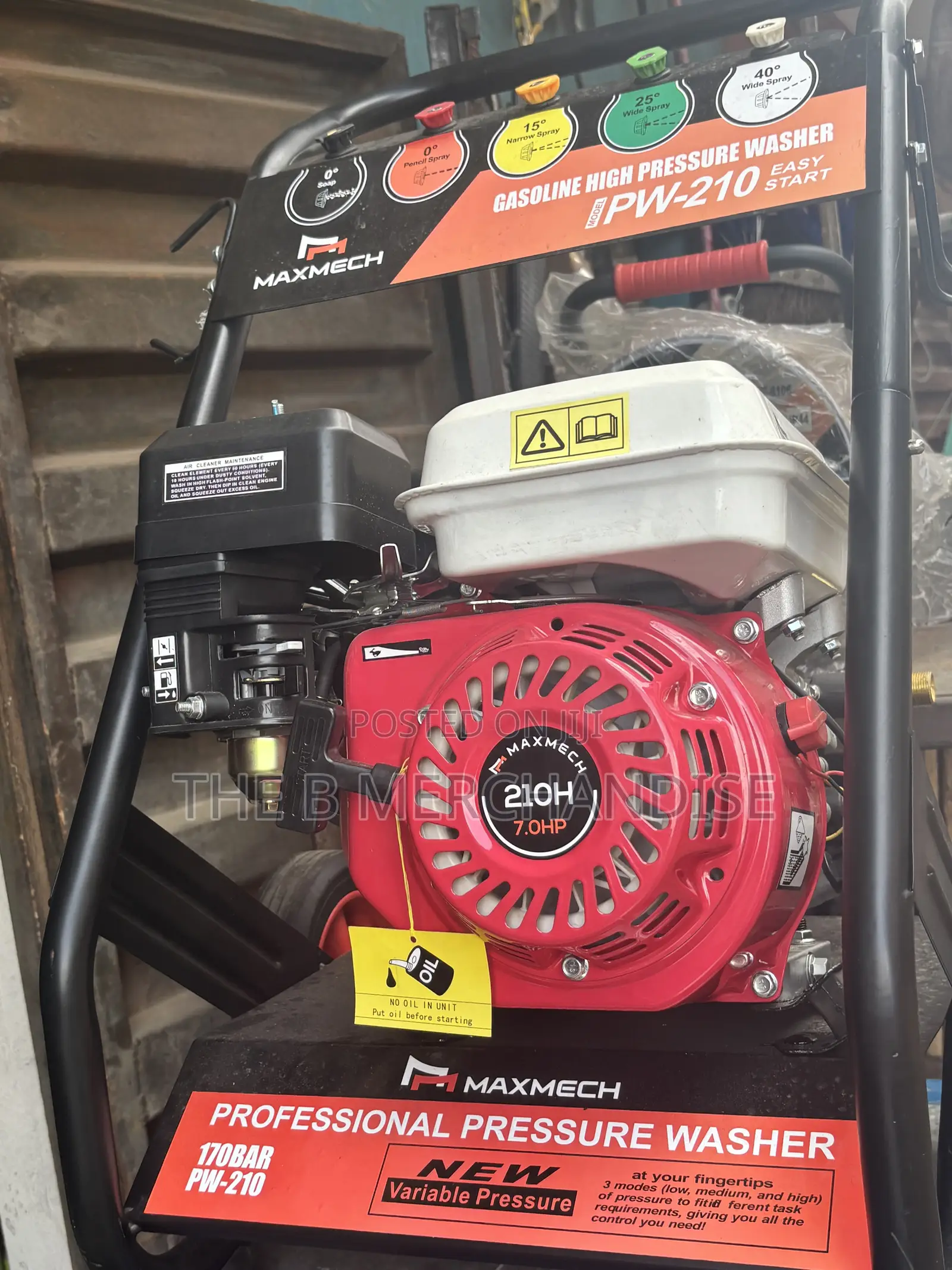 Maxmech PW-210 Gasoline (Petrol) High-Pressure Washer(2466psi)