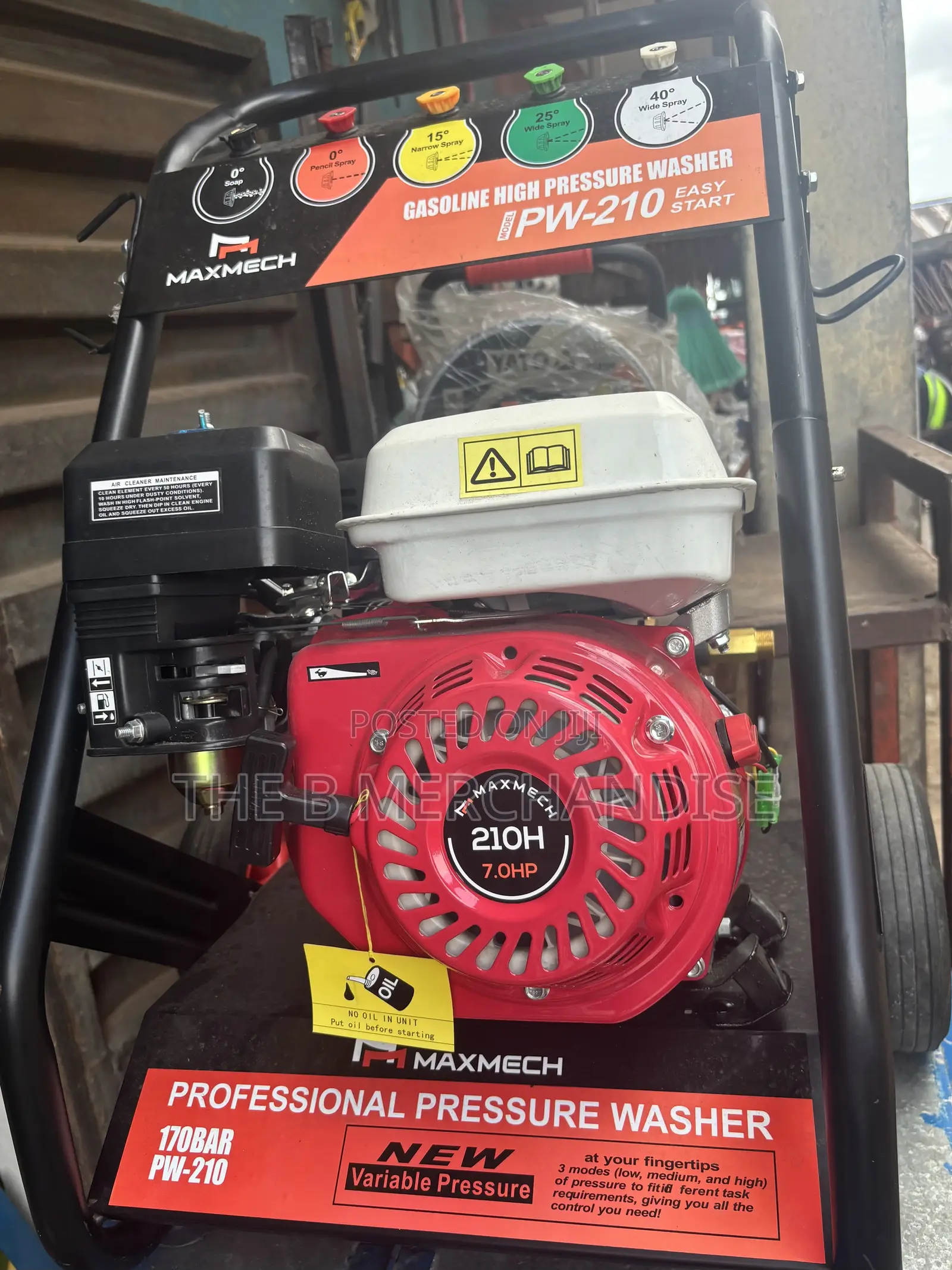 Maxmech PW-210 Gasoline (Petrol) High-Pressure Washer(2466psi)