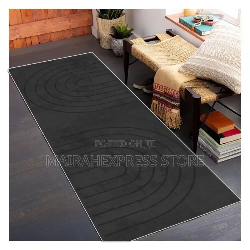 Fluffy Gray Corridor Carpet Runner  Atm