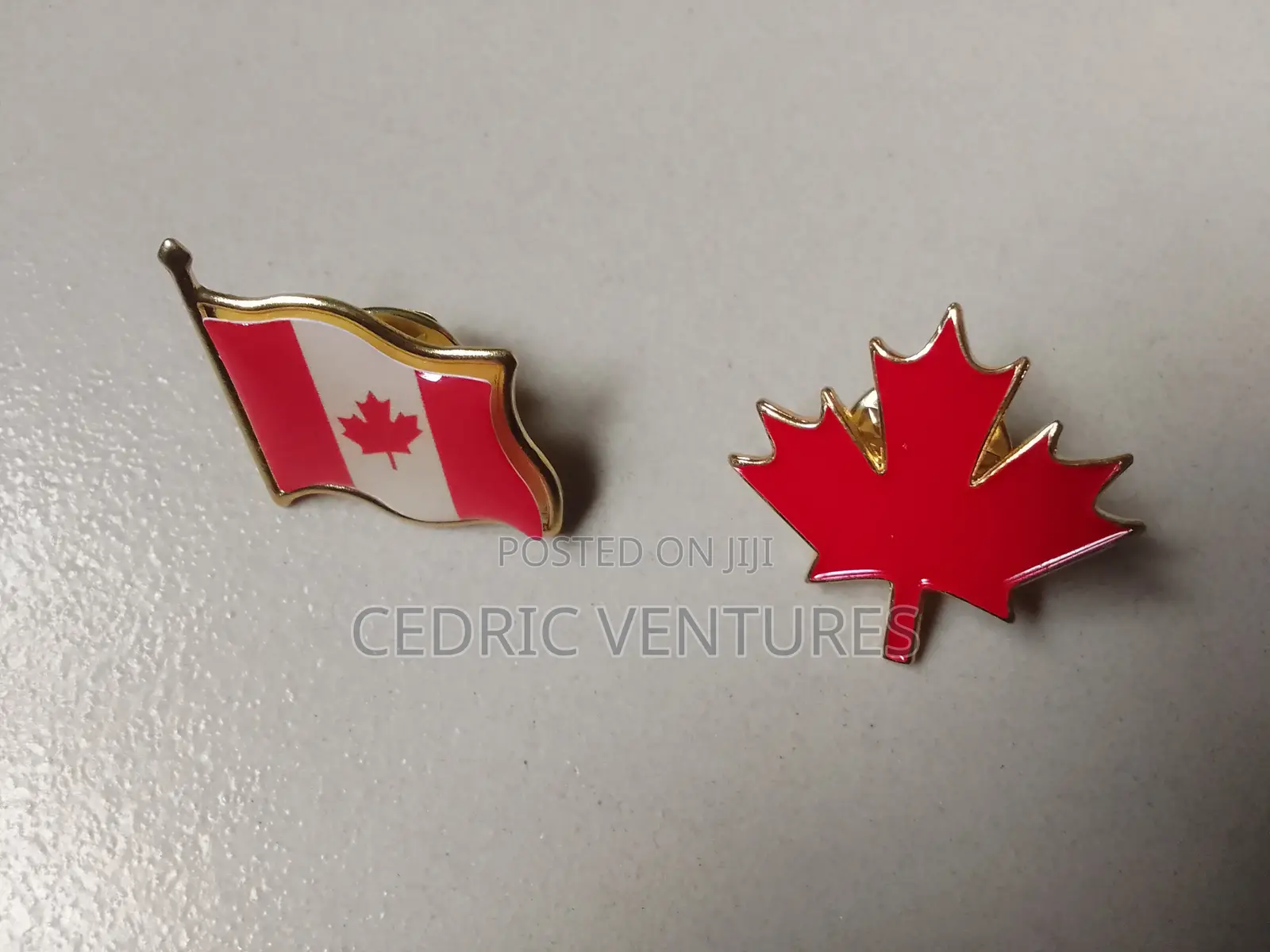 US, UK and Canadian Maple Leaf Brooch Lapel Pin