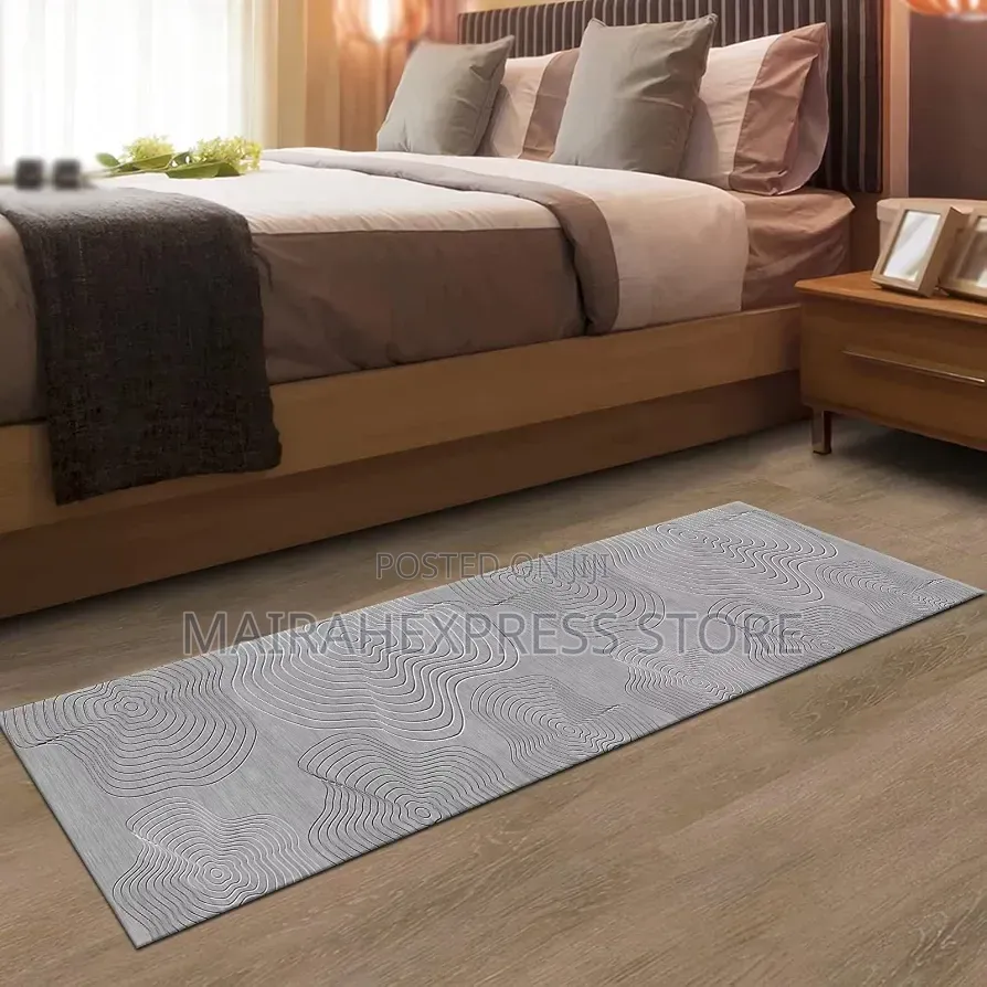 Fluffy Gray Corridor Carpet Runner  Atm