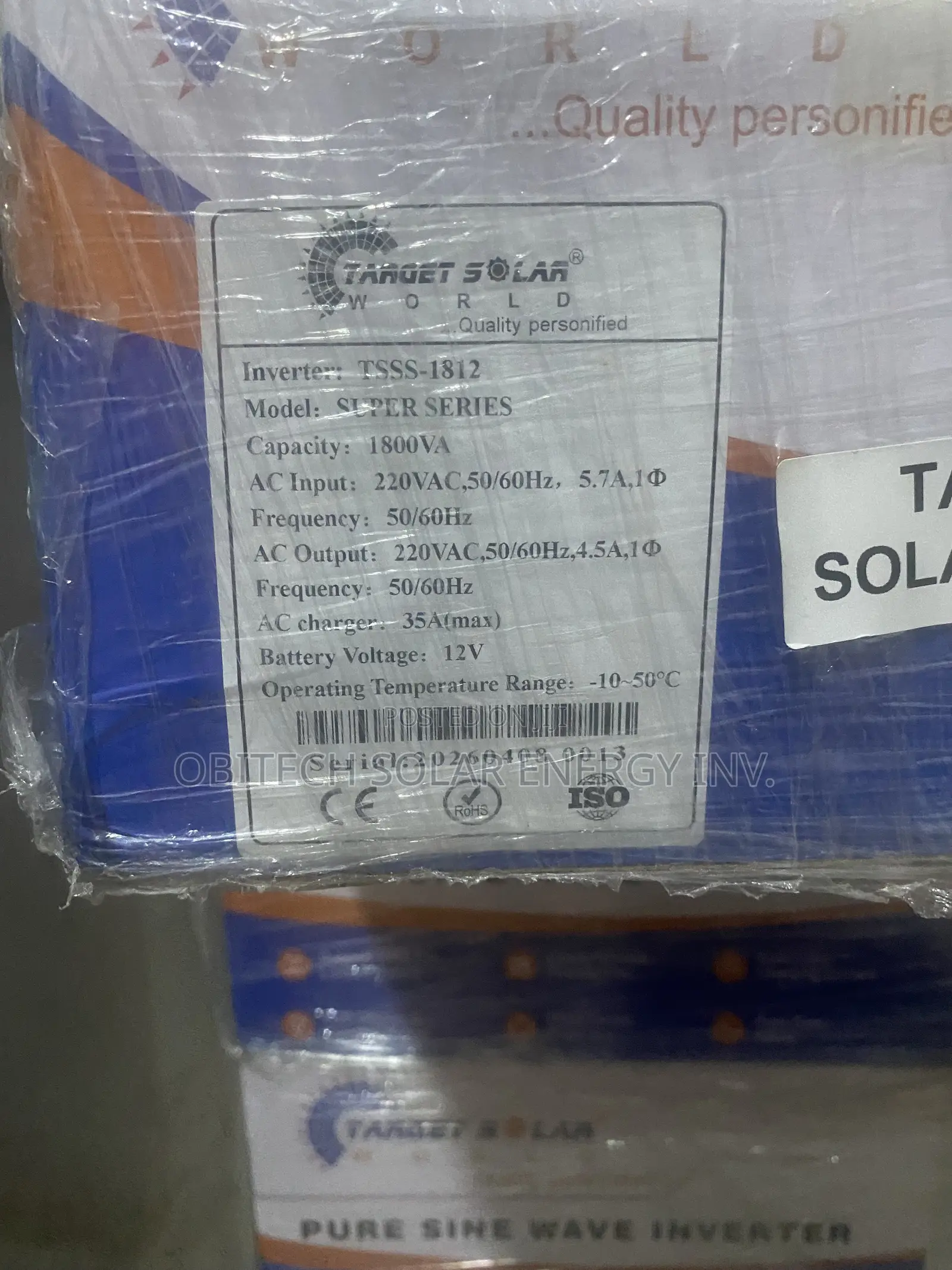 1.8kva 12v Non Hybrid Solar Inverter