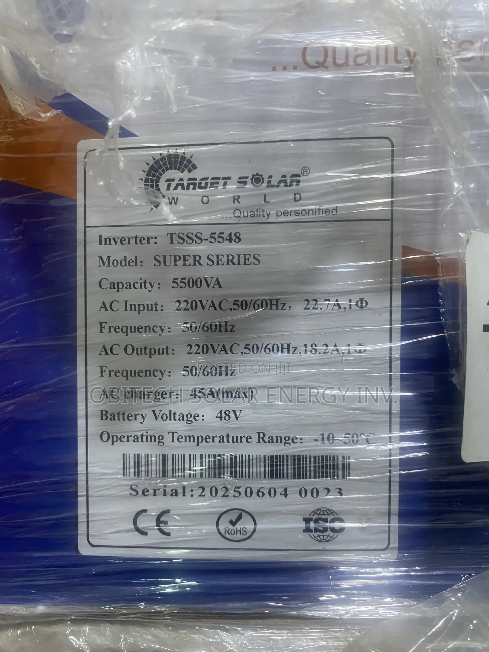 5.5kva Non Hybrid Solar Inverter
