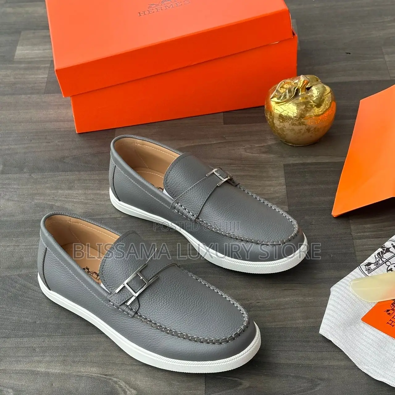 Hermes Classic Men Luxury Shoes – Elegant, Durable & Comfortable