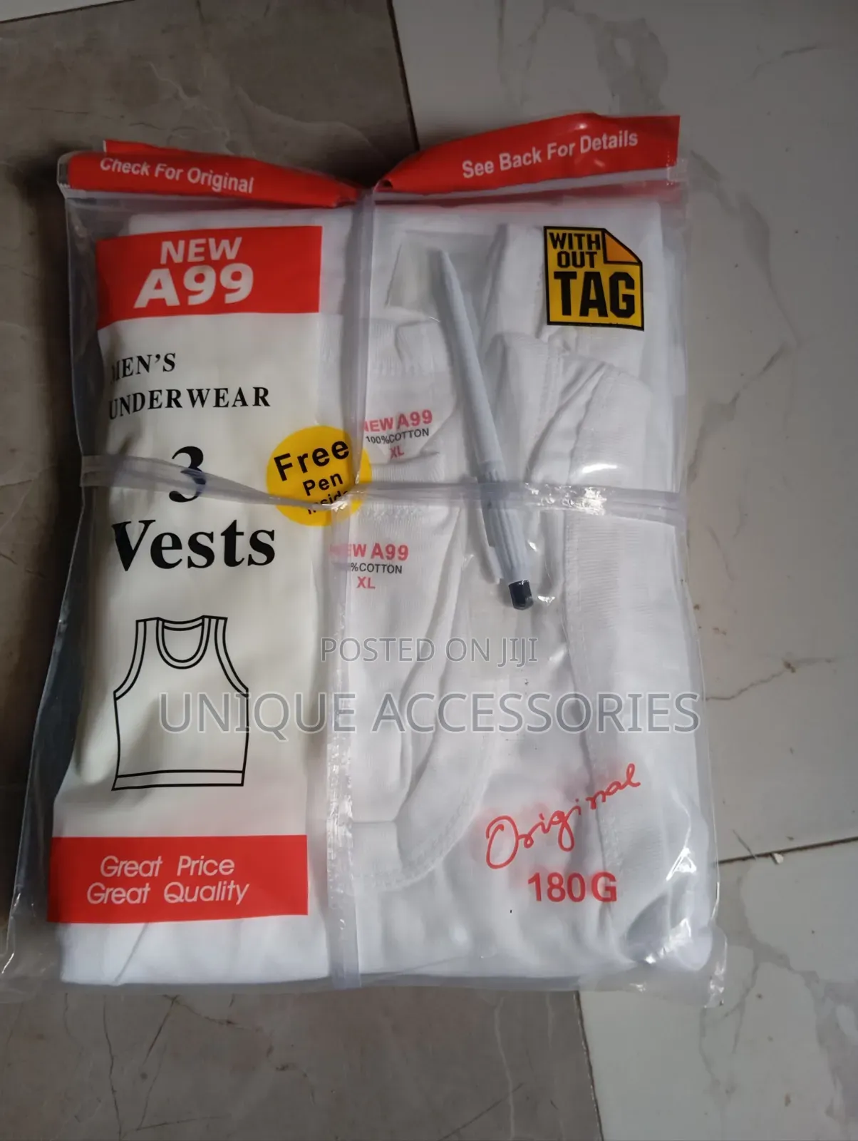 100% Cotton Men Singlet Vest