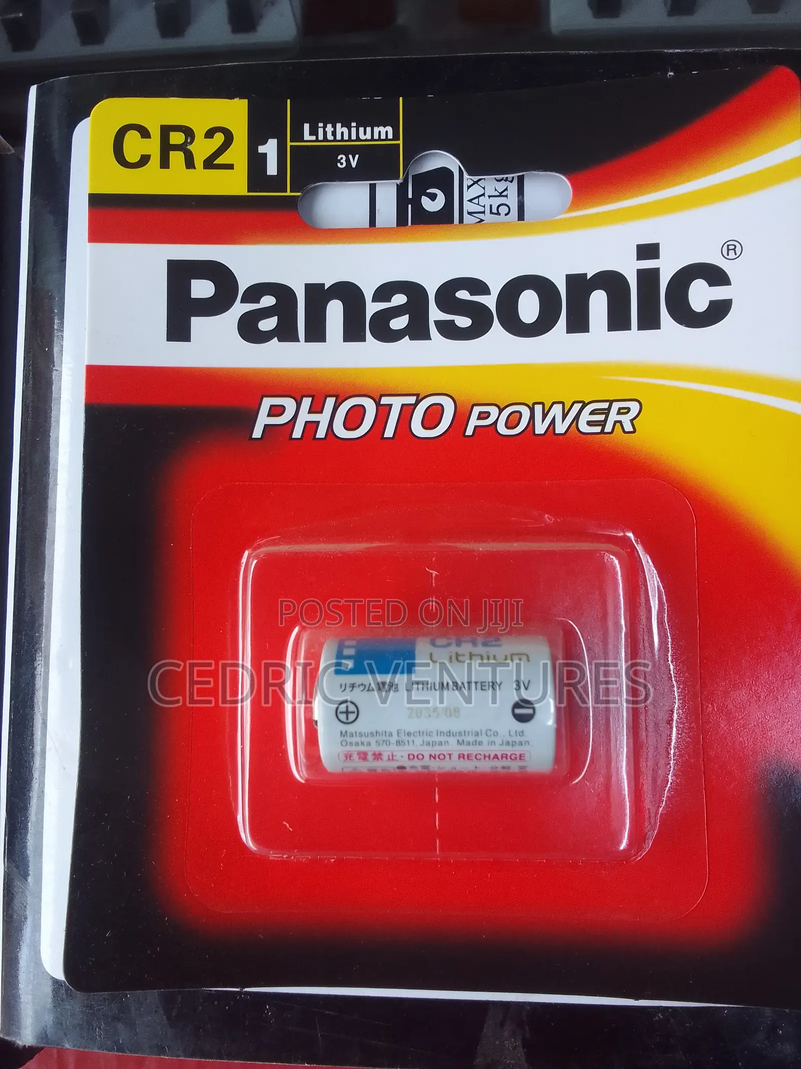 Panasonic CR2 Lithium 3.0 Volt Camera Battery