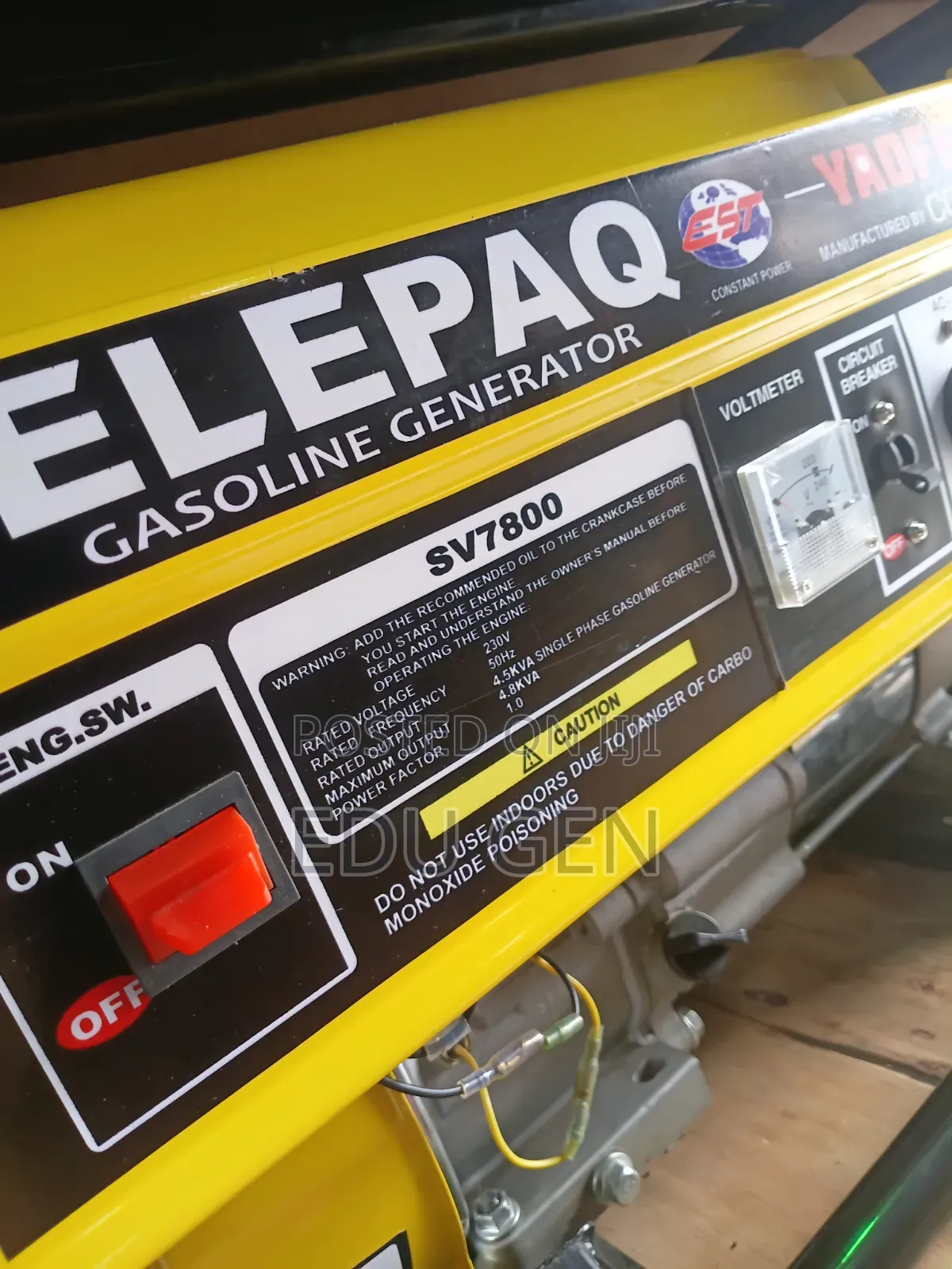 Elepaq Constant Generator Model Number SV7800 100%copper Coil