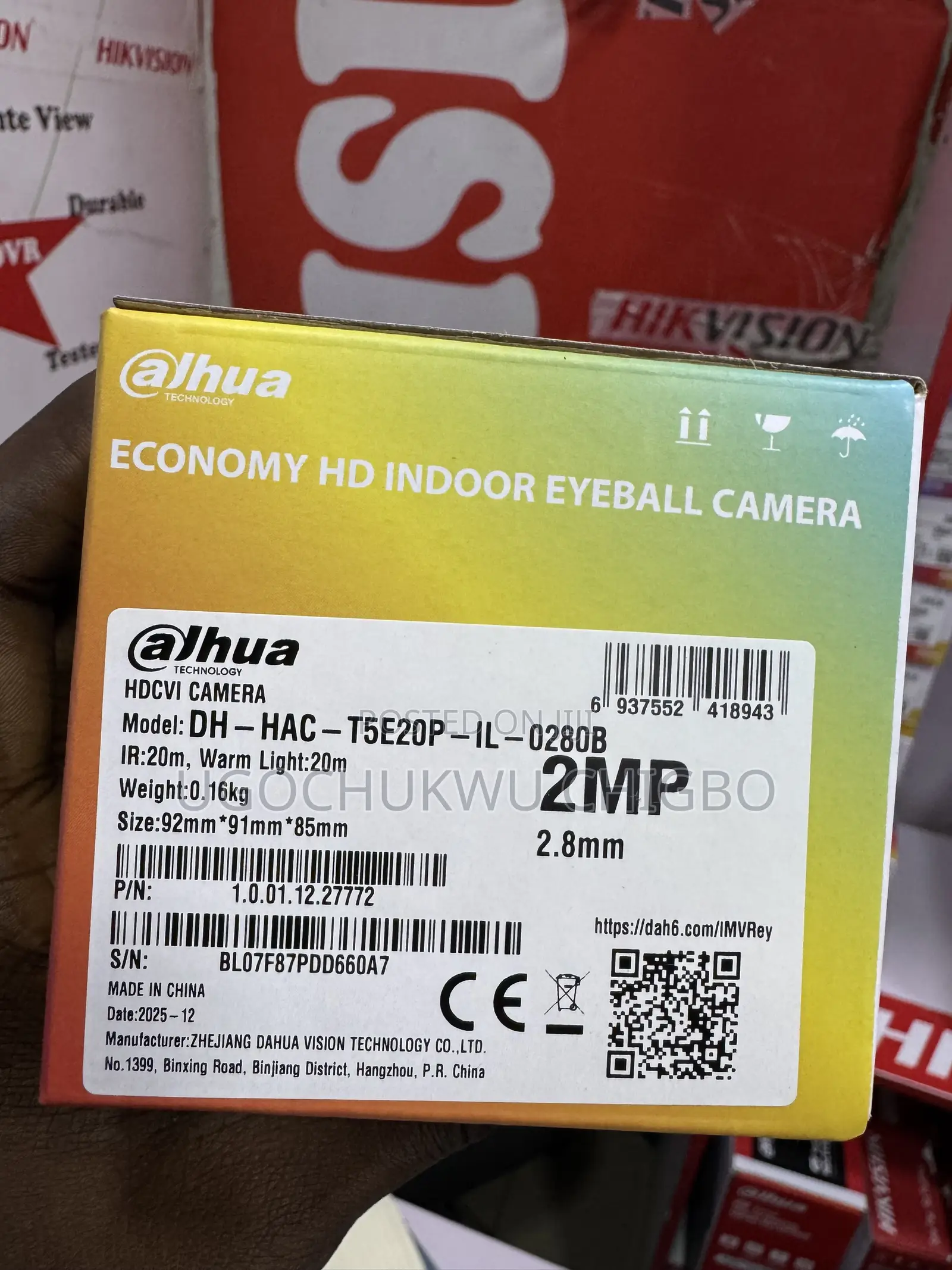 Dahua 2mp Indoor Camera DH - HAC - T5E20P -IL -0280b
