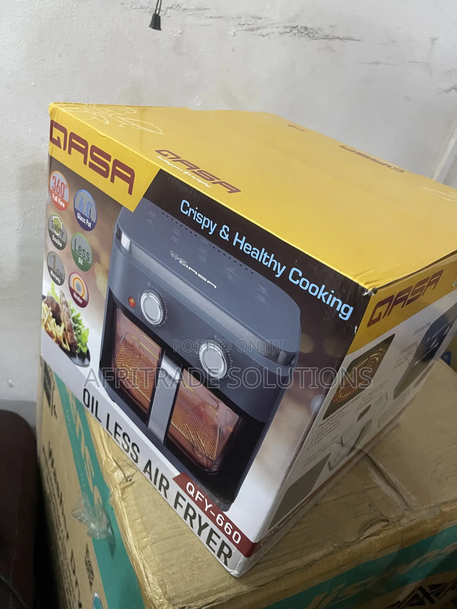 Qasa 6L Air Fryer for Fries, Fish, Chicken & Snacks