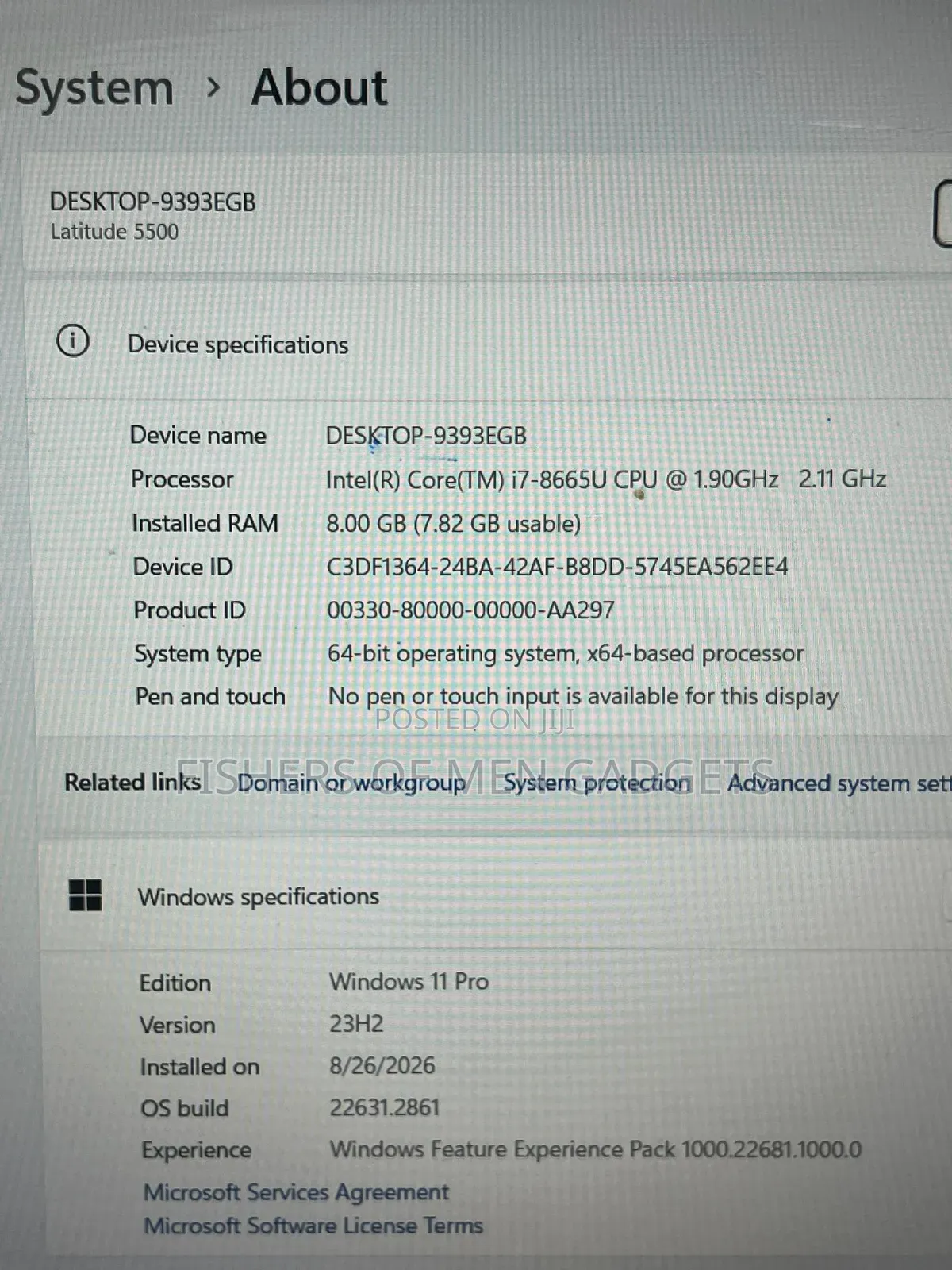 Laptop Dell Latitude 5500 8GB Intel Core i7 SSD 256GB